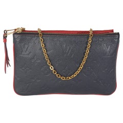Louis Vuitton Marine Rouge Monogram Empreinte Double Zip Pochette