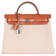 Hermès Ecru Naturel Viking Fauve Hunter Herbag Zip PM 31 PHW