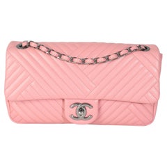 Chanel Pink Lambskin Medium CC Crossing Flap Bag