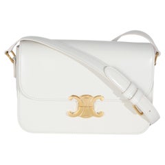 Celine Rice Shiny Calfskin Classique Triomphe Bag