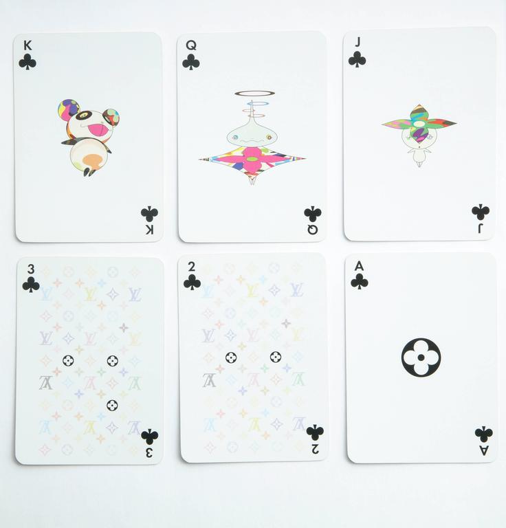 J Takashi Murakami LOUIS VUITTON playing cards with case holder