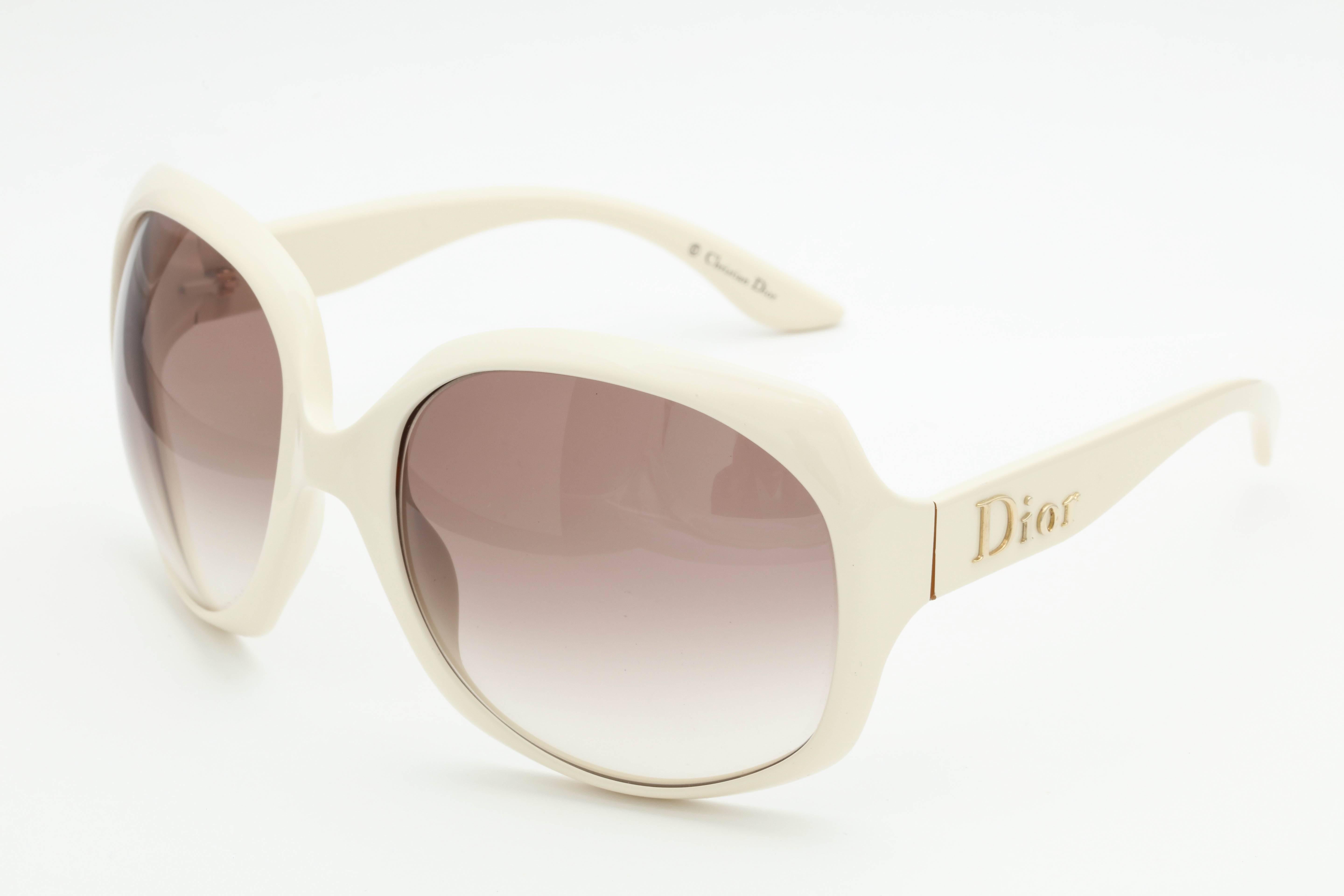 Large Dior Logo Sunglasses  In Excellent Condition For Sale In Chicago, IL