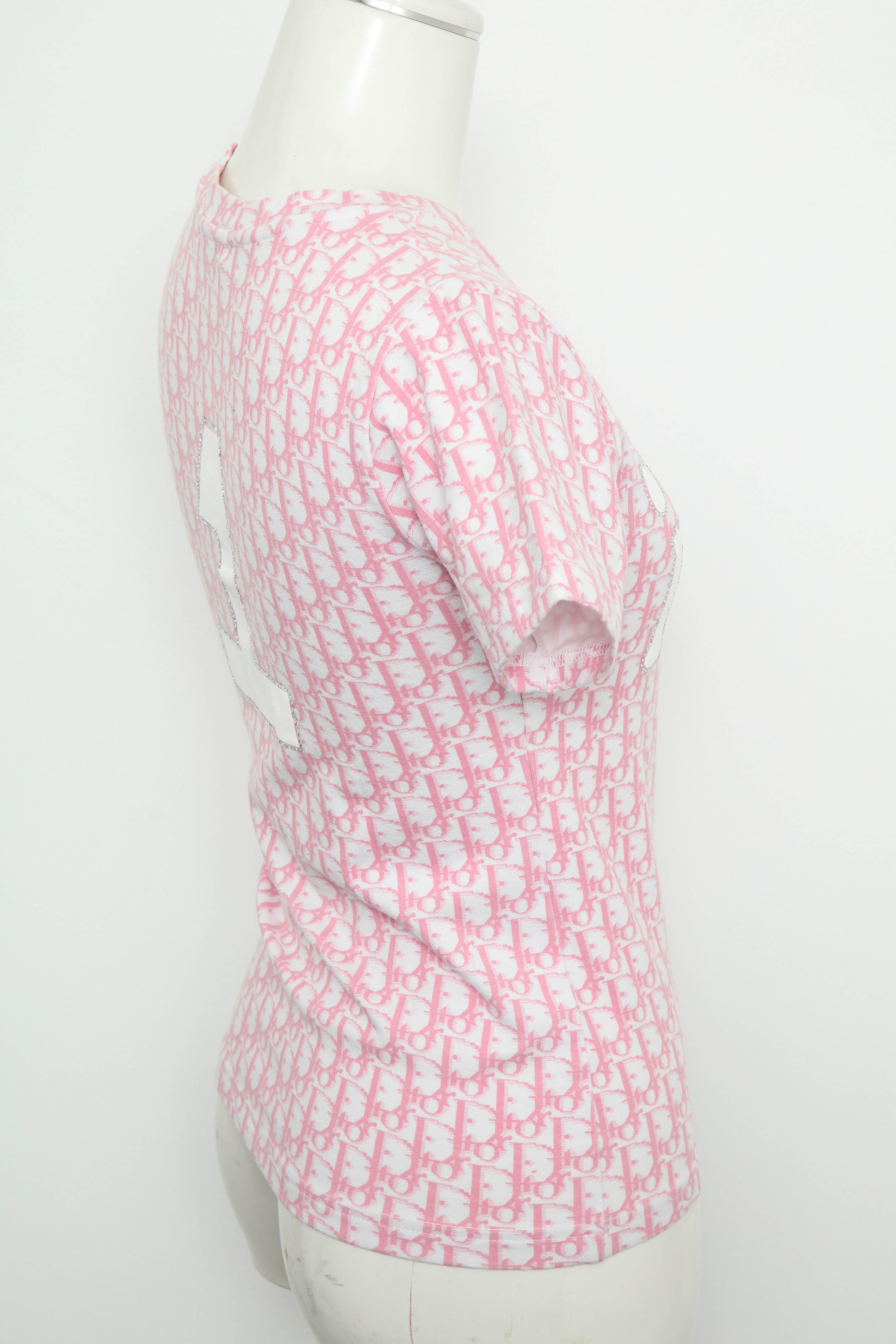 Christian Dior by John Galliano Pink Trotter Logo Shirt at 1stDibs ...