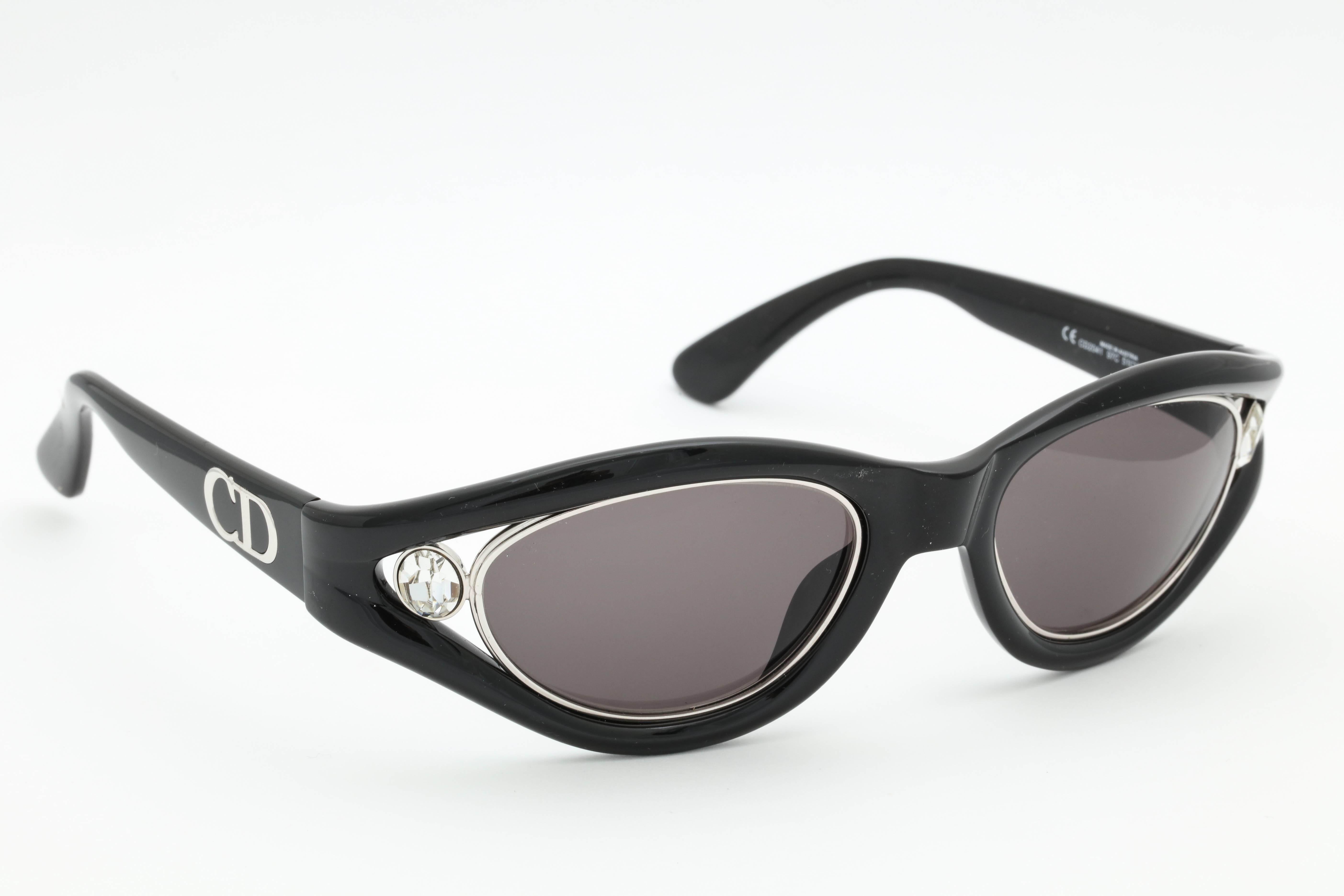 Women's Vintage Christian Dior Rhinestone Sunglasses
