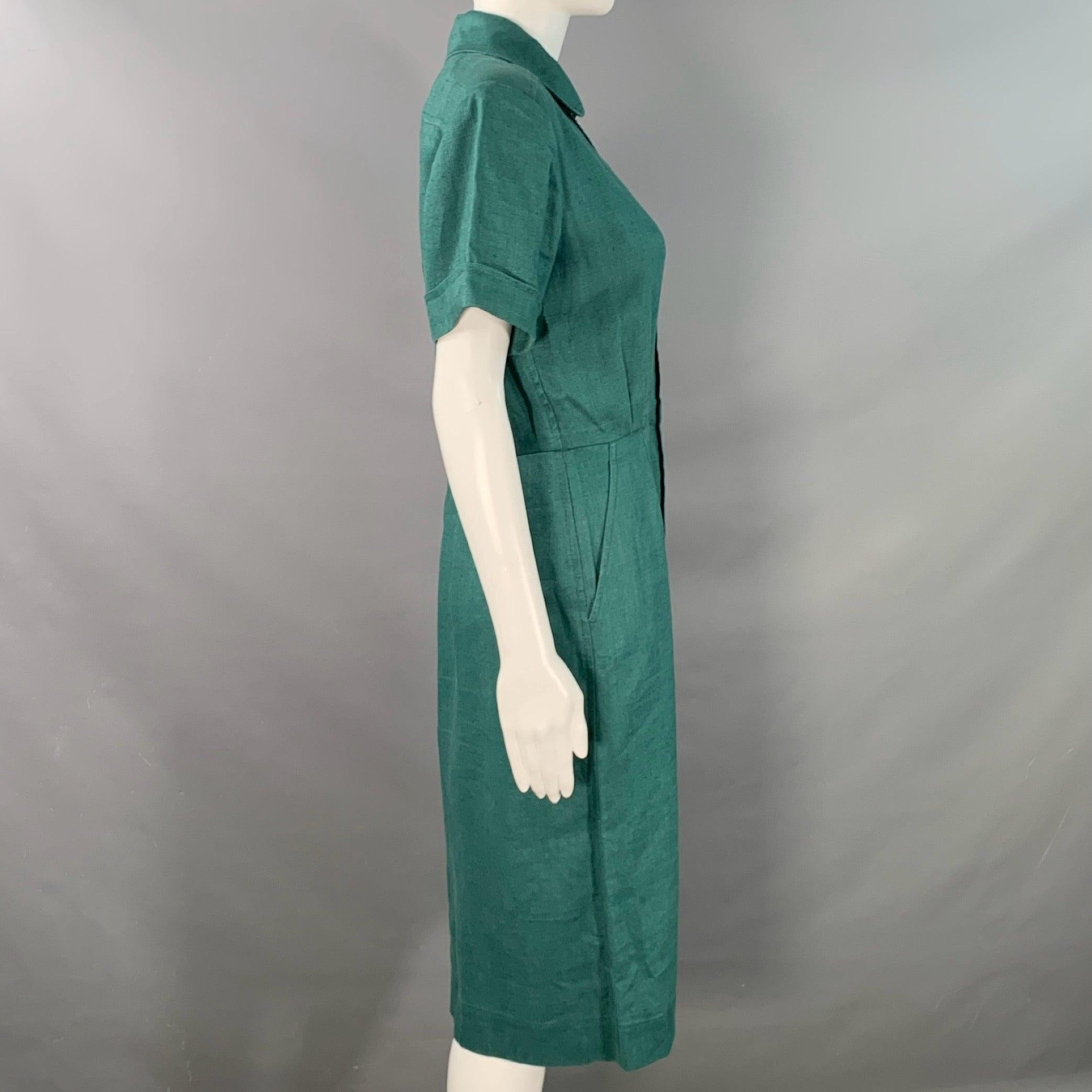 Verde Yves Saint Laurent Vintage Taglia 6 Greene & Greene & Greene Button Up in vendita