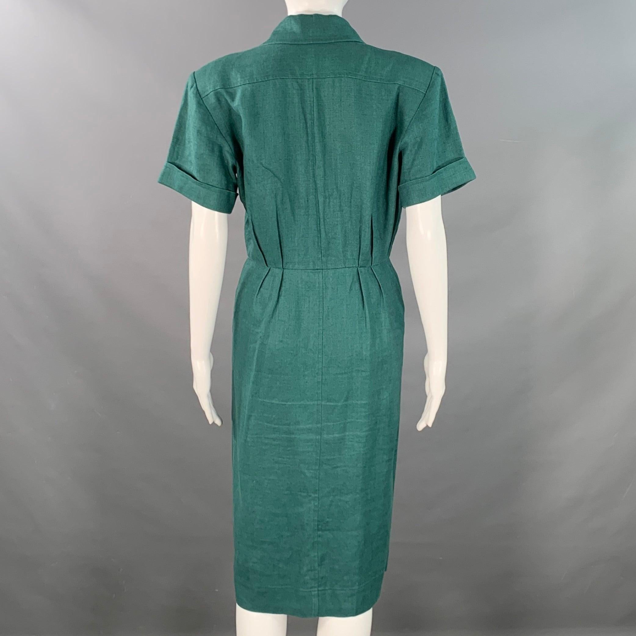 Yves Saint Laurent Vintage Taglia 6 Greene & Greene & Greene Button Up In condizioni ottime in vendita a San Francisco, CA