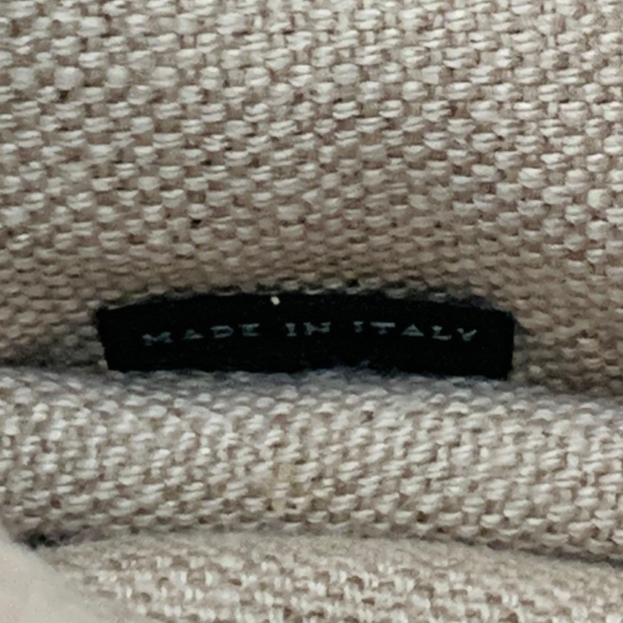 PRADA Canapa Brown Black White Stripe Canvas Open Top Tote Handbag For Sale 5