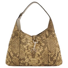 Gucci Jackie Vintage Camel Python Leather Rare