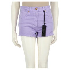 Versace Purple Denim Mini Shorts Size XS