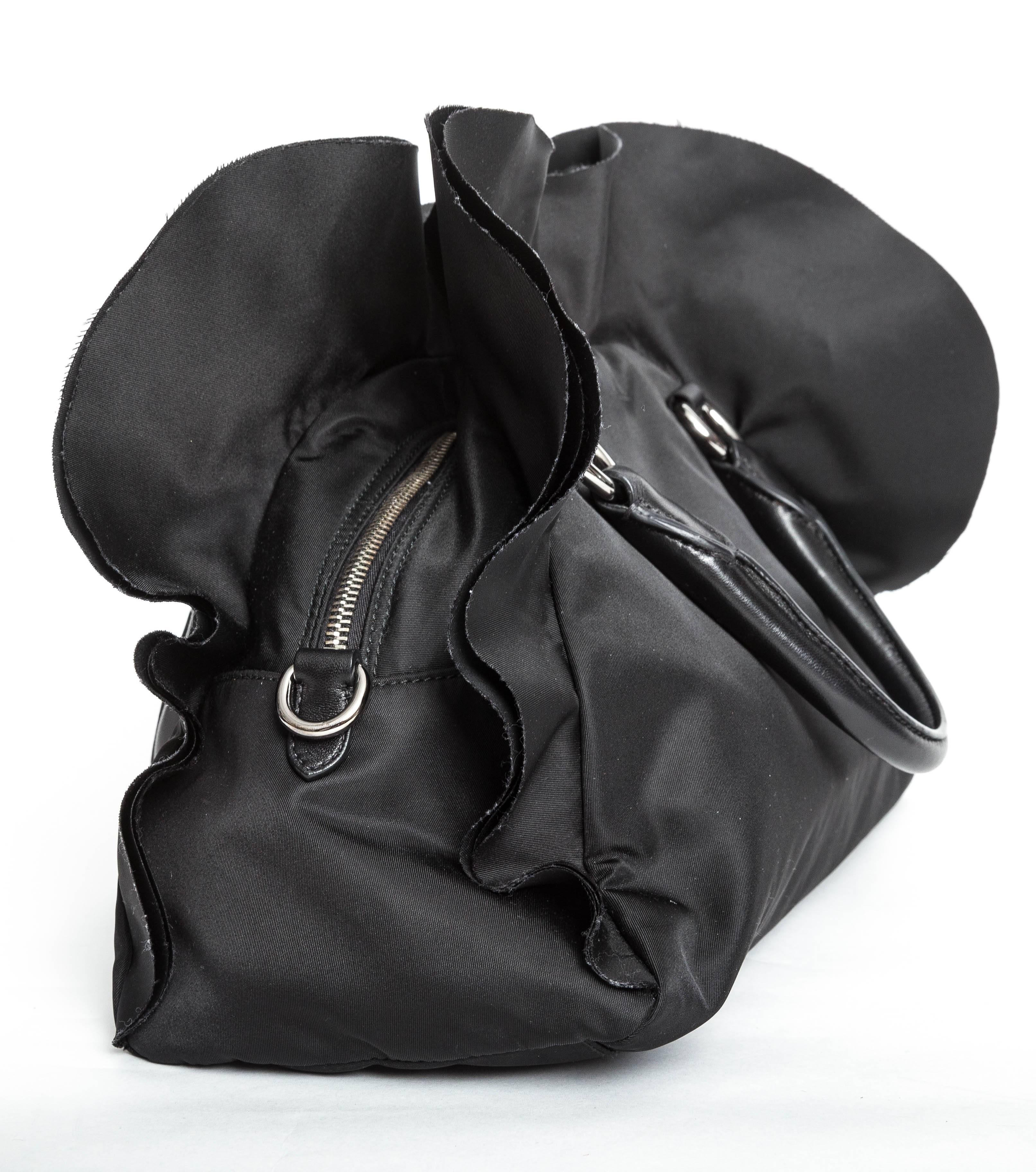 ruffle nylon bag