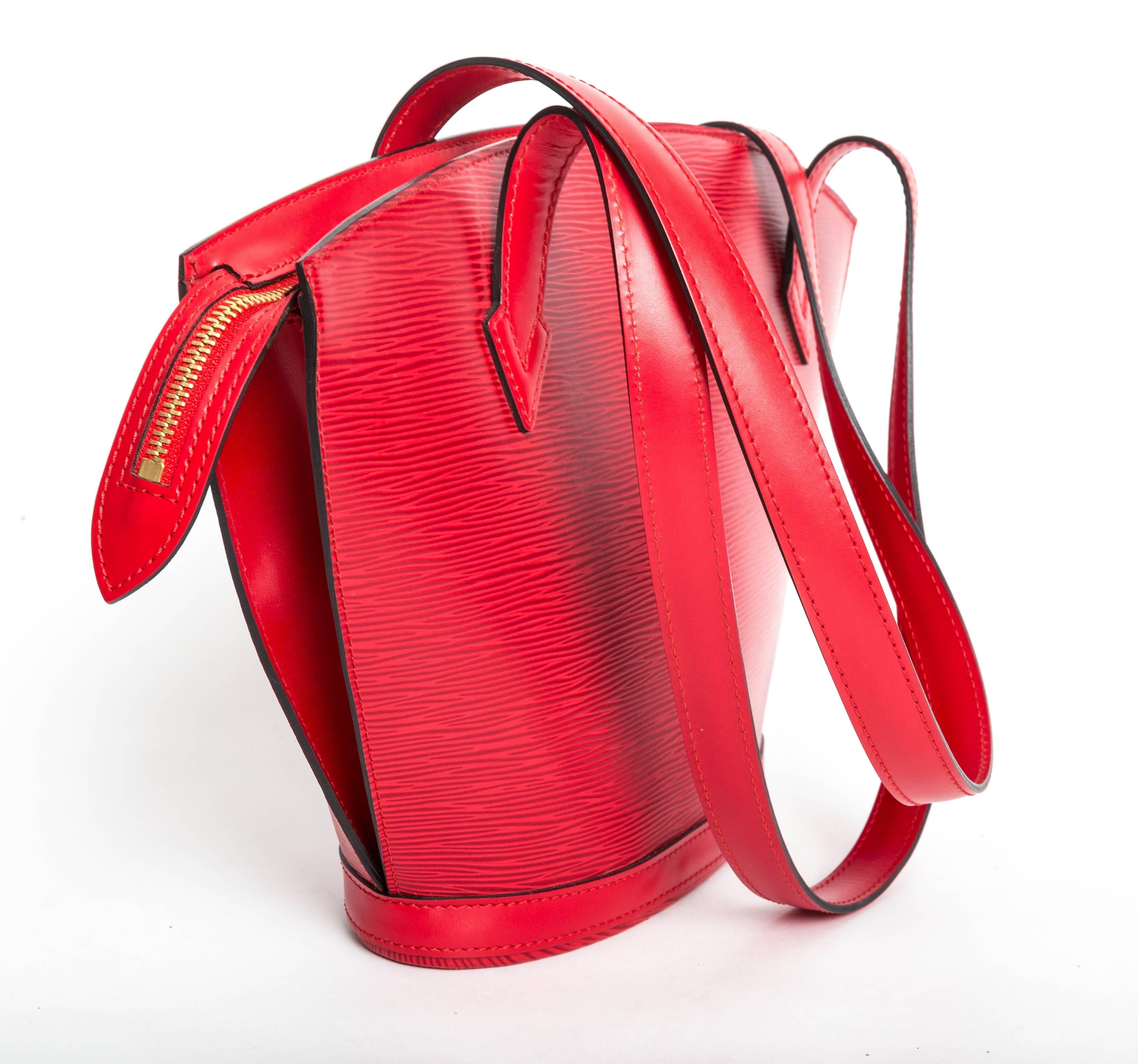 Women's Louis Vuitton St Jacques PM Red Epi Shoulder Bag