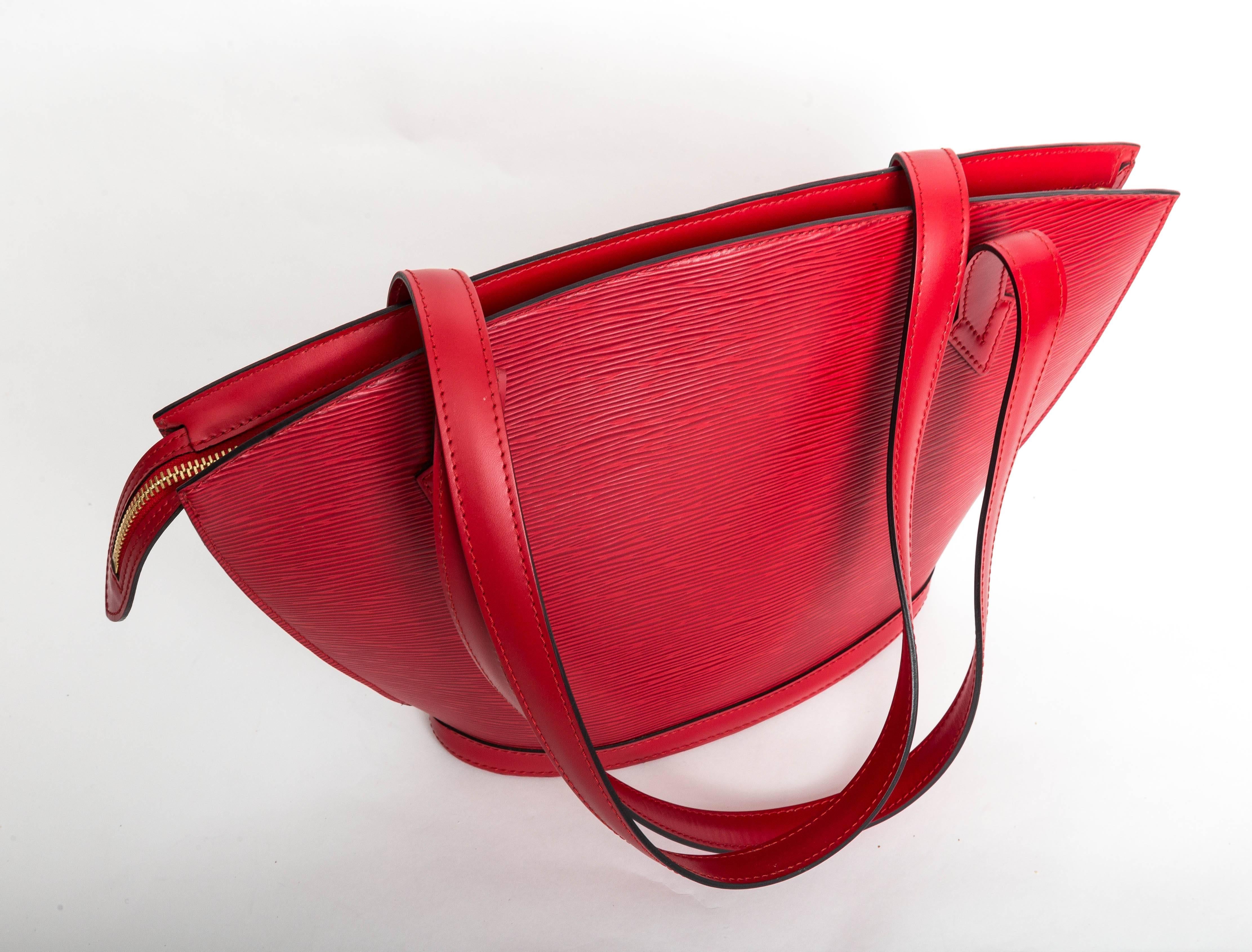 Louis Vuitton St Jacques PM Red Epi Shoulder Bag 2