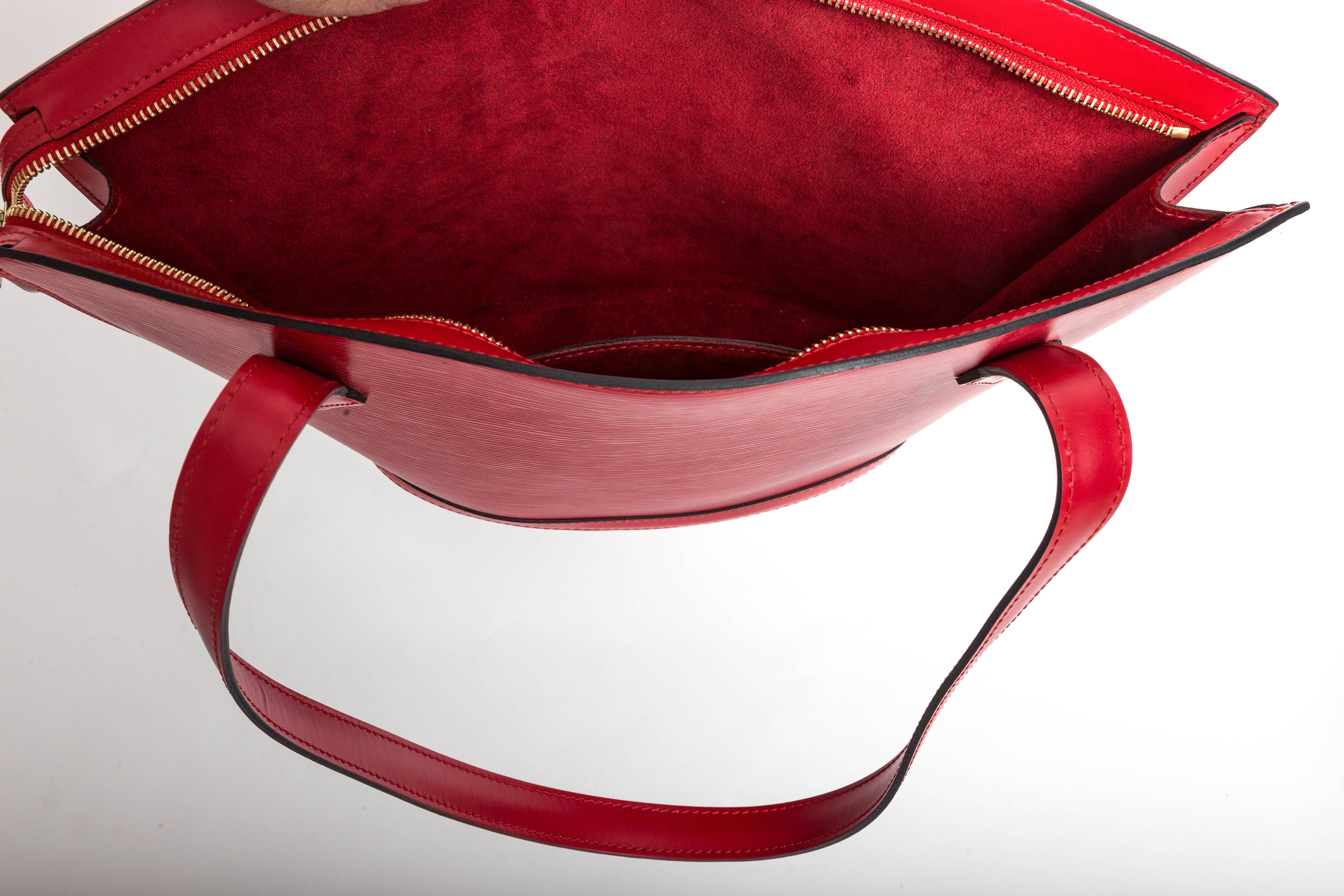 Louis Vuitton St Jacques PM Red Epi Shoulder Bag 3