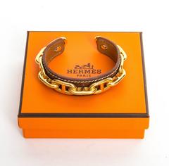 Hermes Chaine D'Ancre Leather Cuff