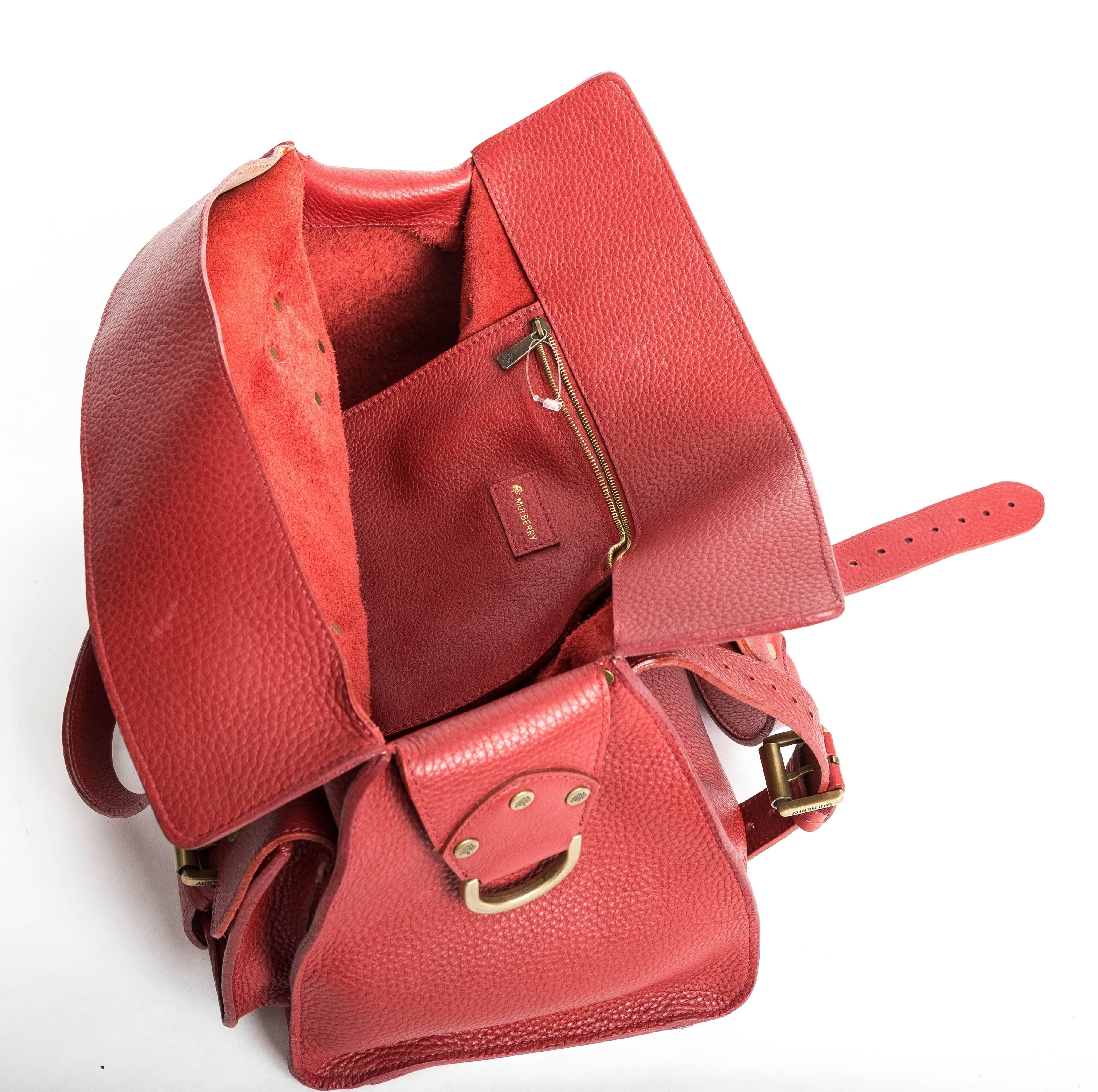 Mulberry Red Leather Roxanne  For Sale 2