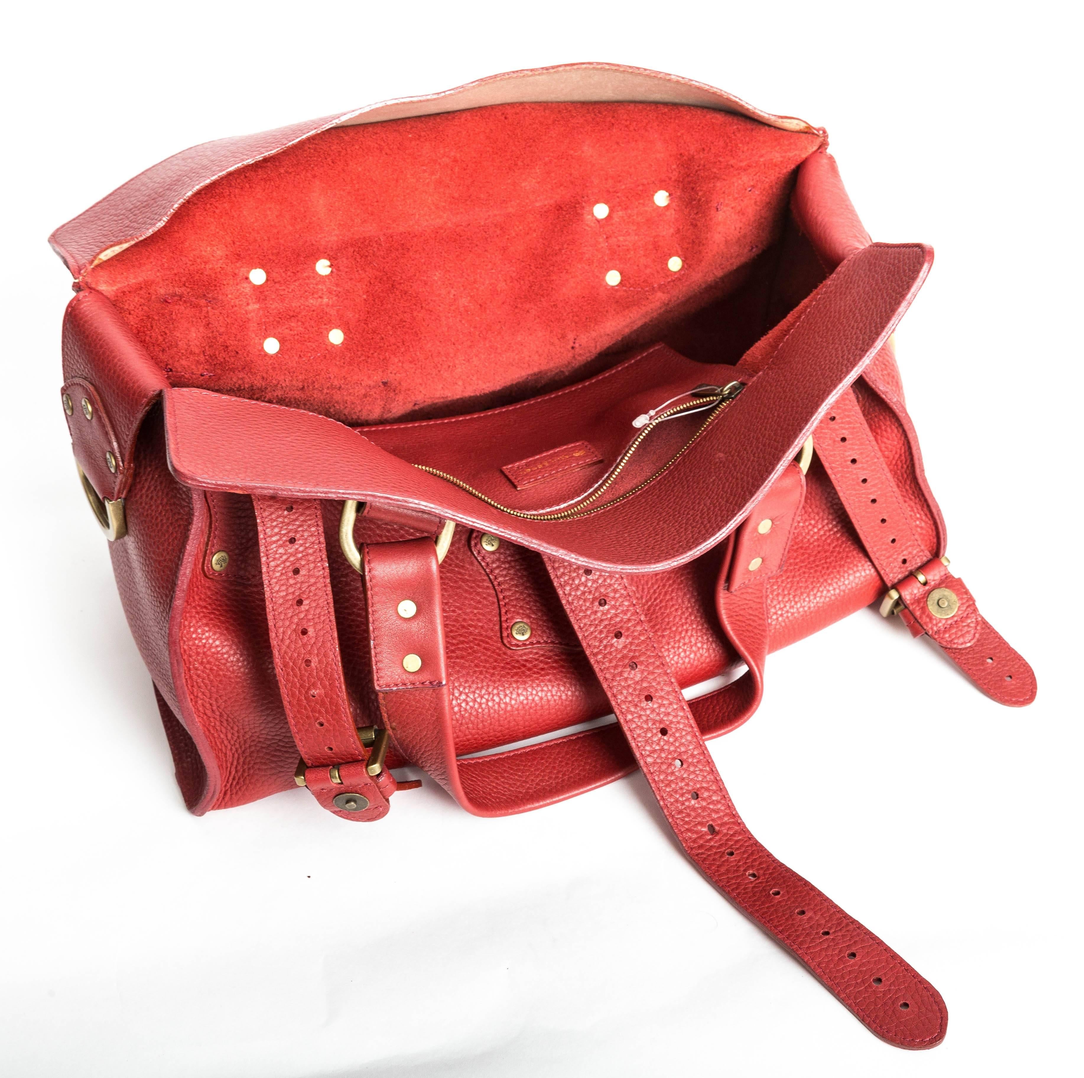 Mulberry Red Leather Roxanne  For Sale 3