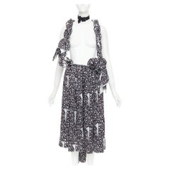 COMME DES GARCONS 2018 multidimensional graffiti knotted rope pinafore skirt S