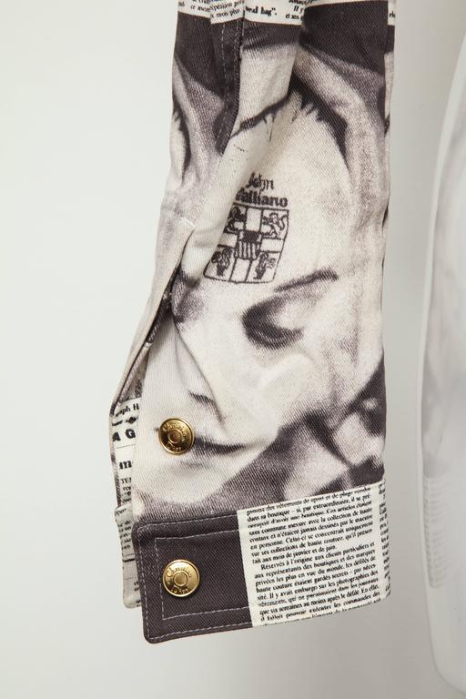 John Galliano for Christian Dior Newspaper Denim Jacket at 1stDibs