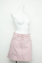 John Galliano for Christian Dior Pink Trotter Logo Skirt