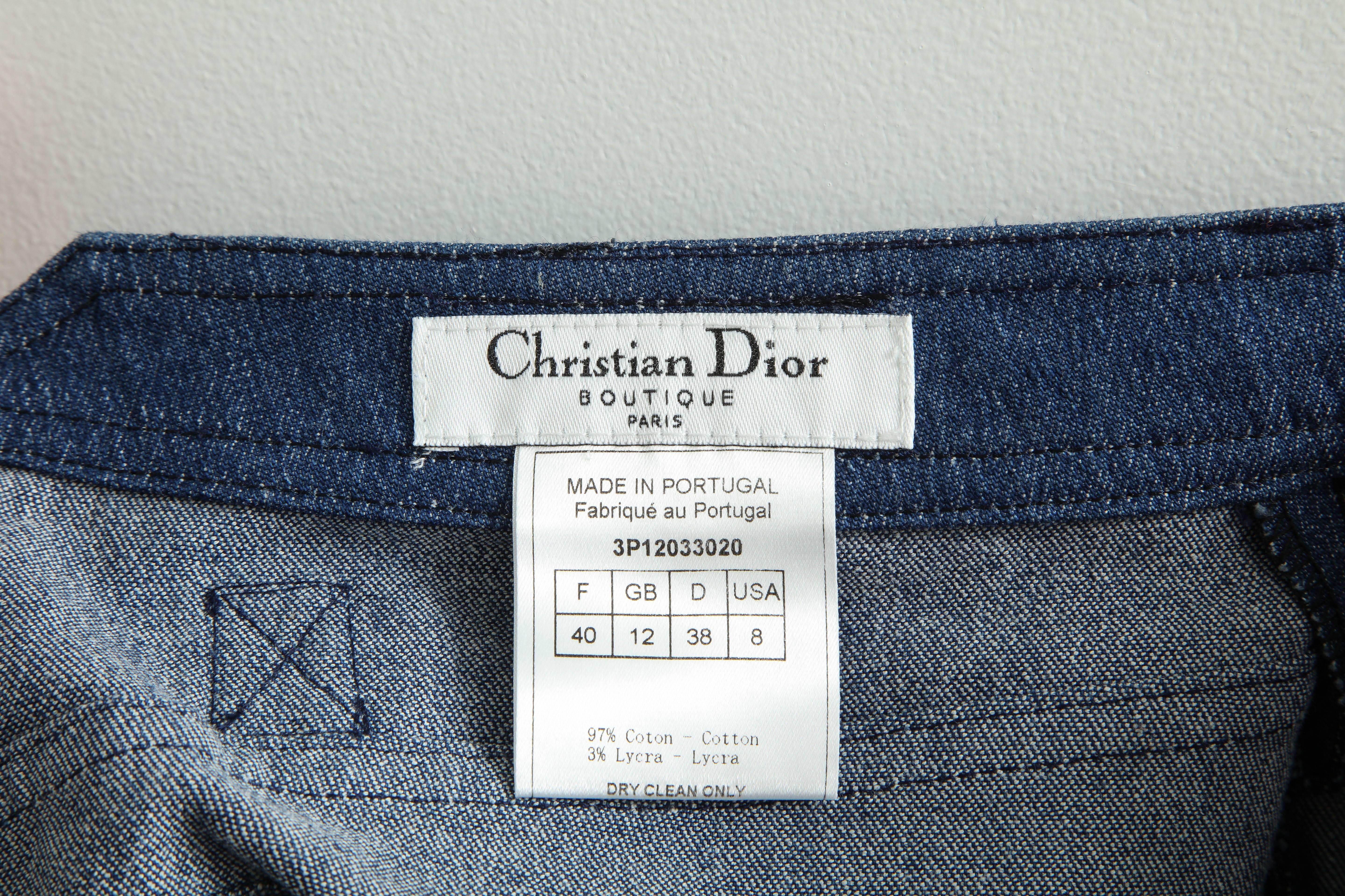 John Galliano for Christian Dior Denim skirt In Excellent Condition In Chicago, IL
