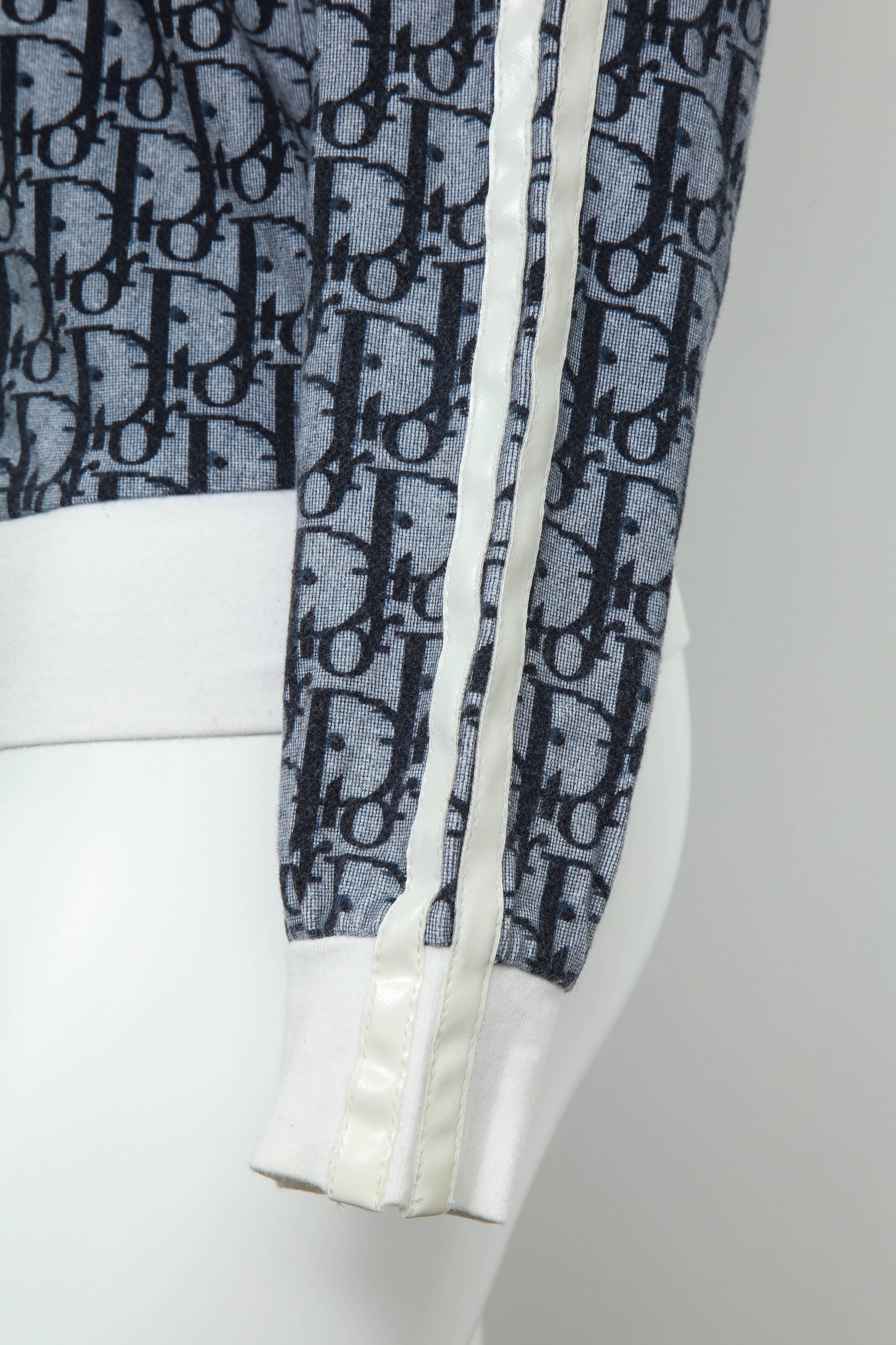 Gray John Galliano for Christian Dior Trotter Logo Sweatshirt  For Sale