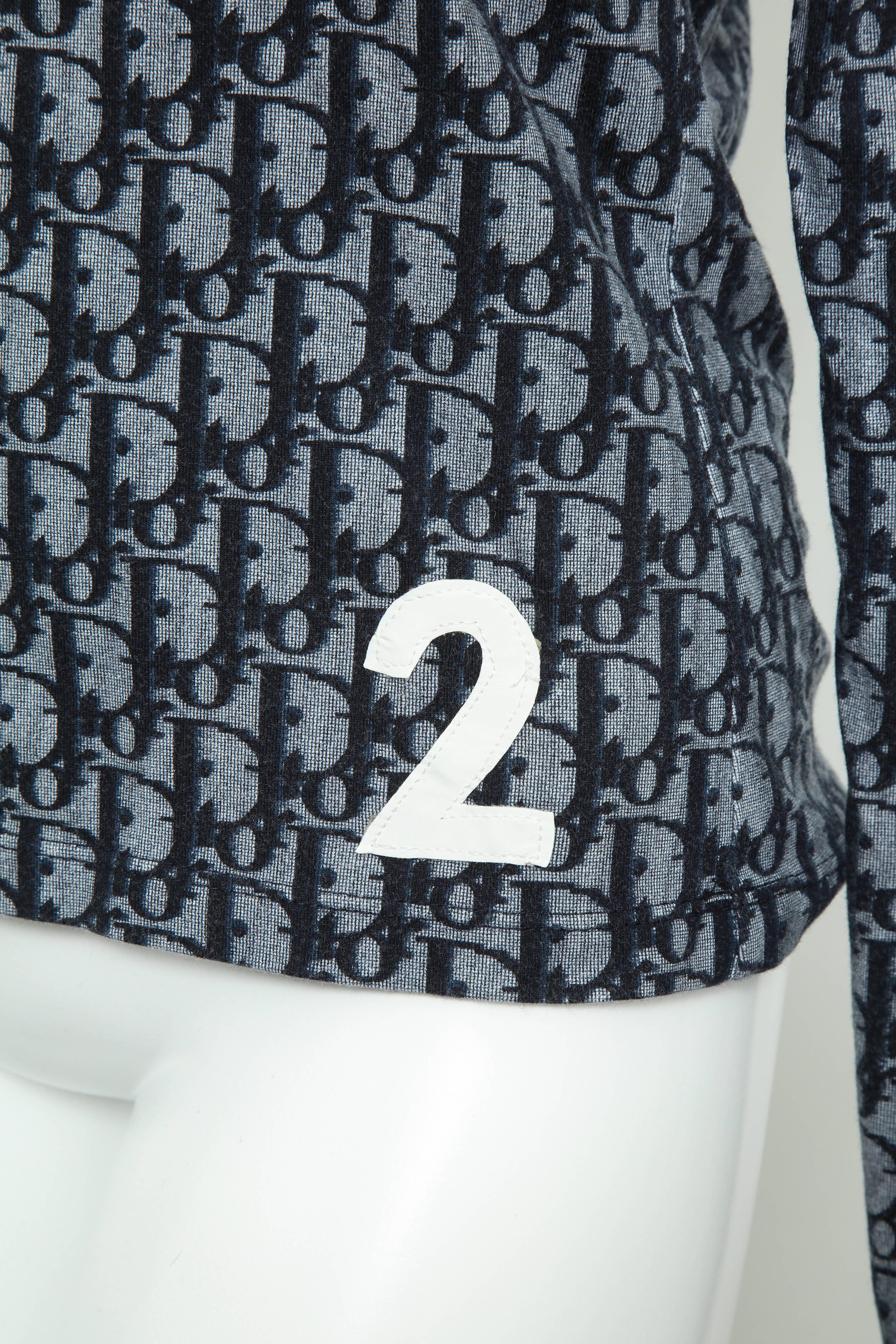 Gray John Galliano for Christian Dior Trotter Logo T-Shirt