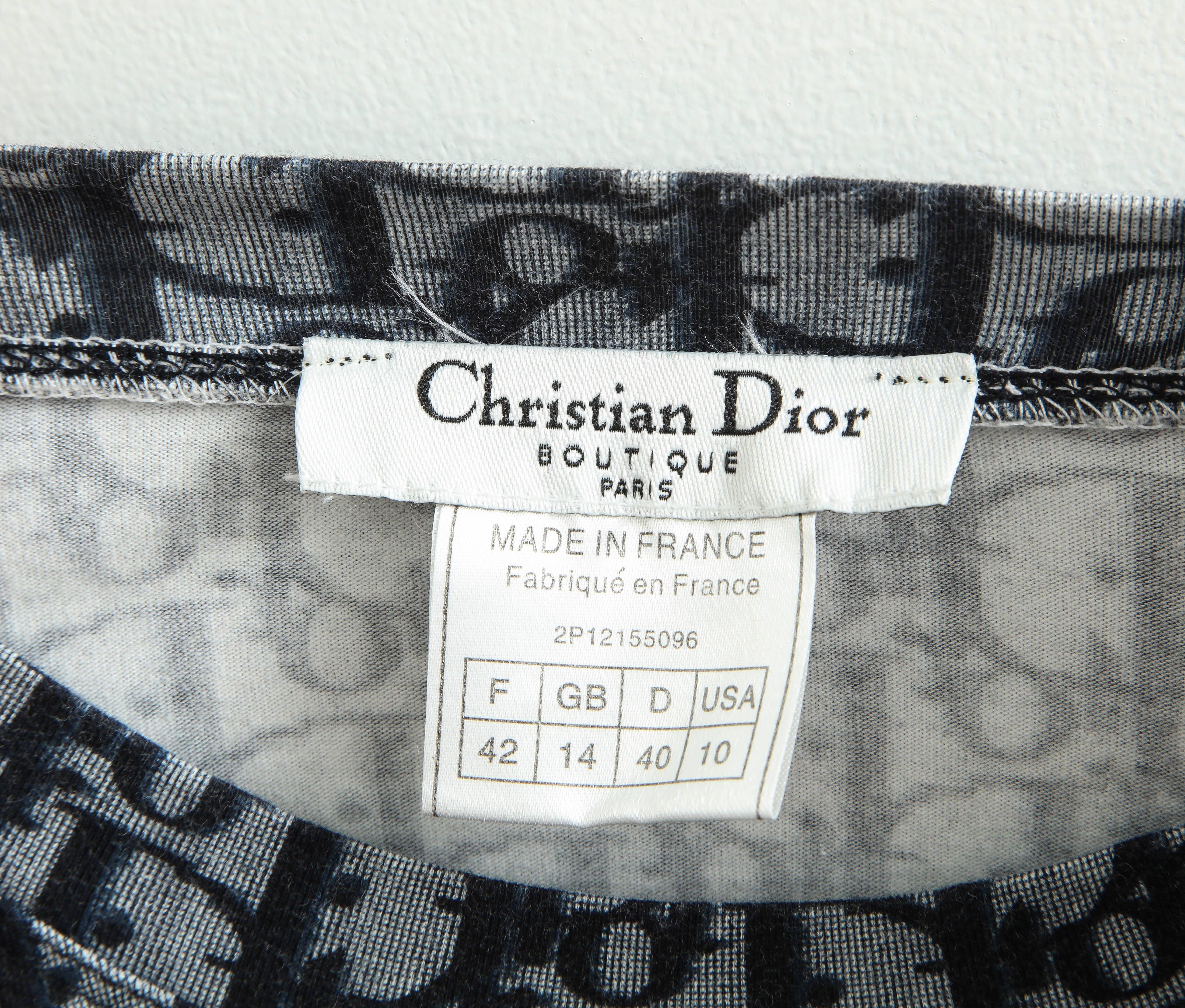 John Galliano for Christian Dior Trotter Logo T-Shirt 2
