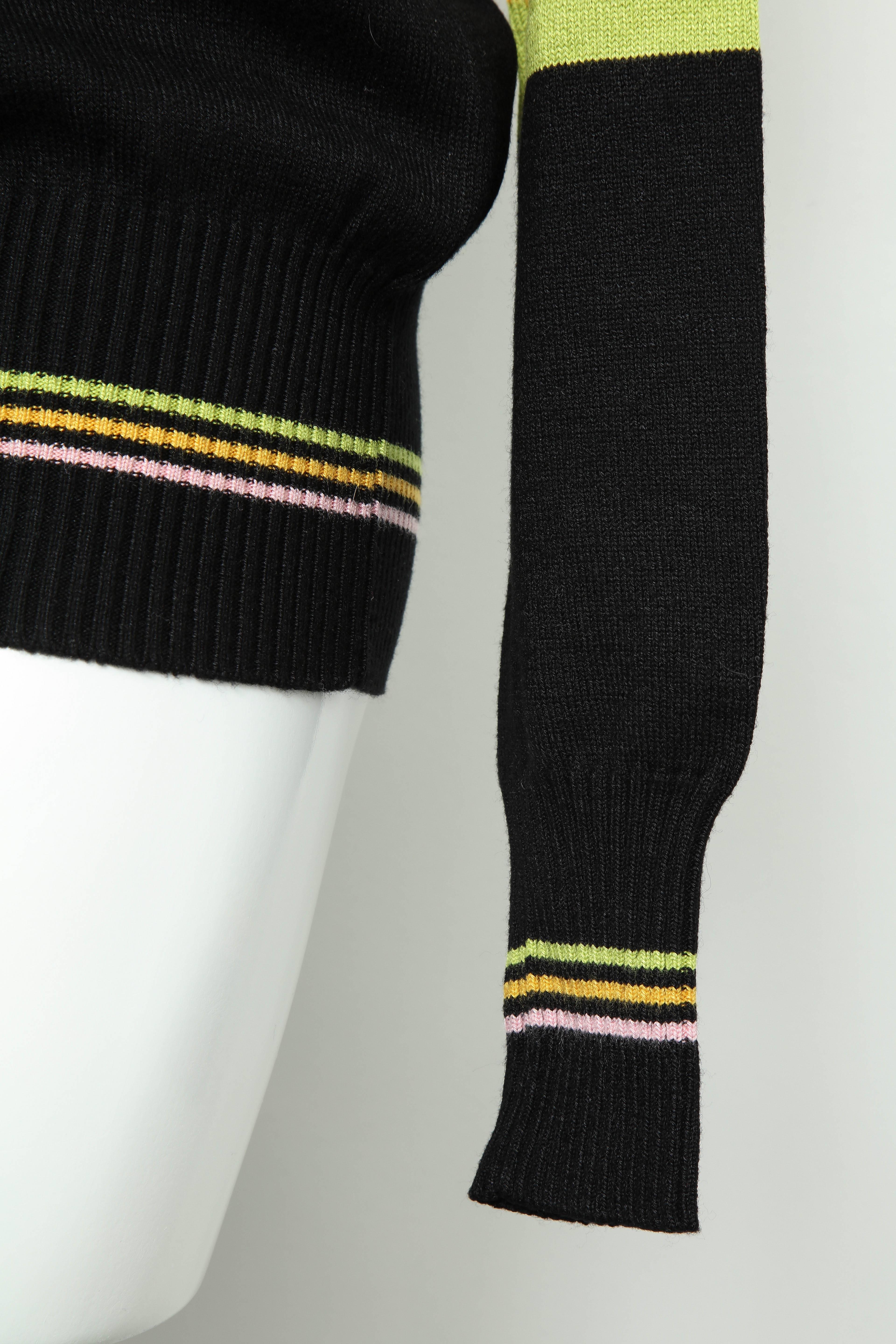 Black John Galliano for Christian Dior School Sweater