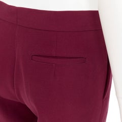 OLD CELINE Phoebe Philo 100% wool cotton trim mid waist cropped dress trousers S