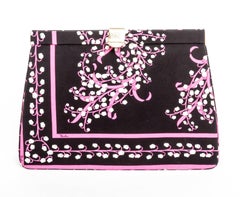 Pucci Silk Lily of the Valley Clutch with Hidden Shoulder Chain