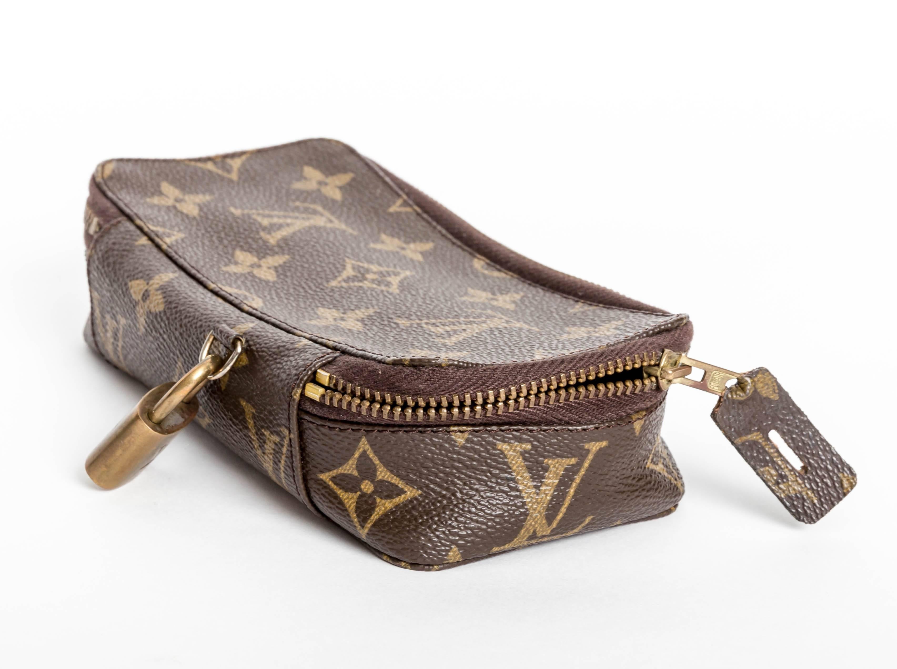 Women's or Men's Louis Vuitton Jewelry Case with Zip and Padlock