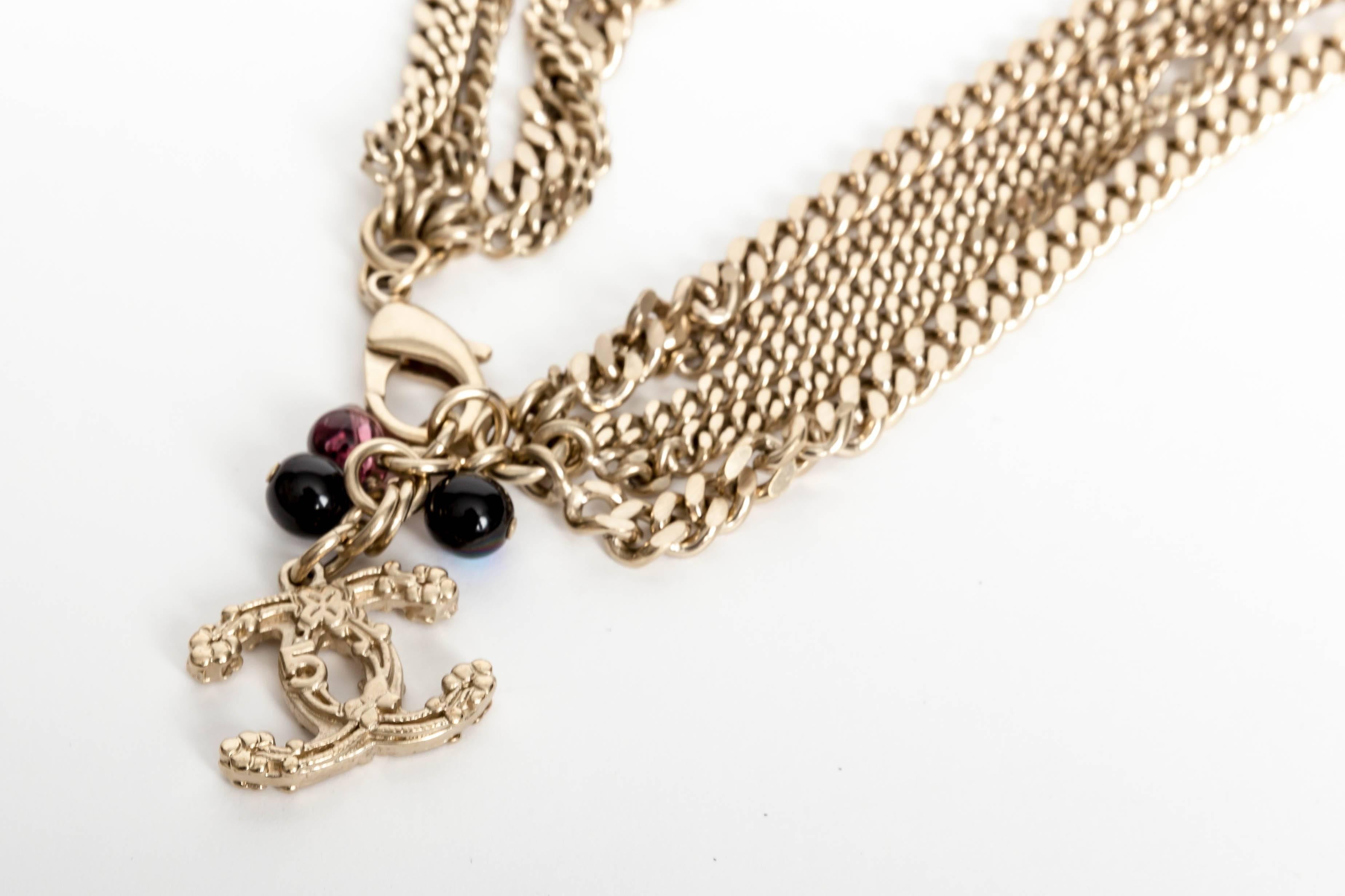 Chanel Vintage Gripoix Poured Glass Belt Necklace 1