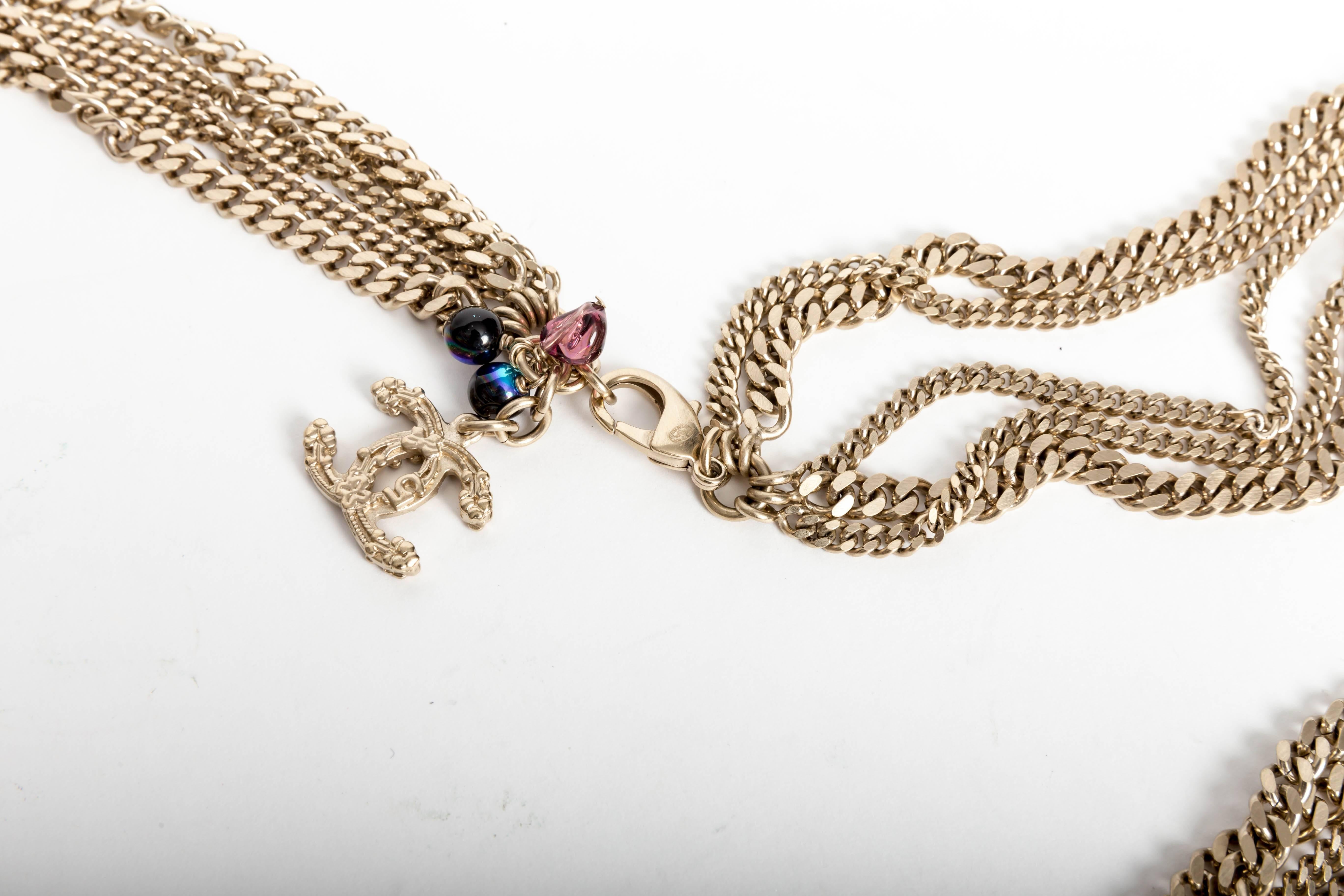 Chanel Vintage Gripoix Poured Glass Belt Necklace 2