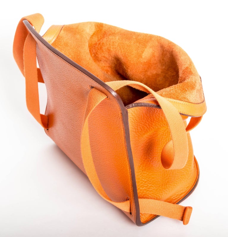 Hermes Sherpa Backpack in Orange Clemence Leather For Sale at 1stdibs