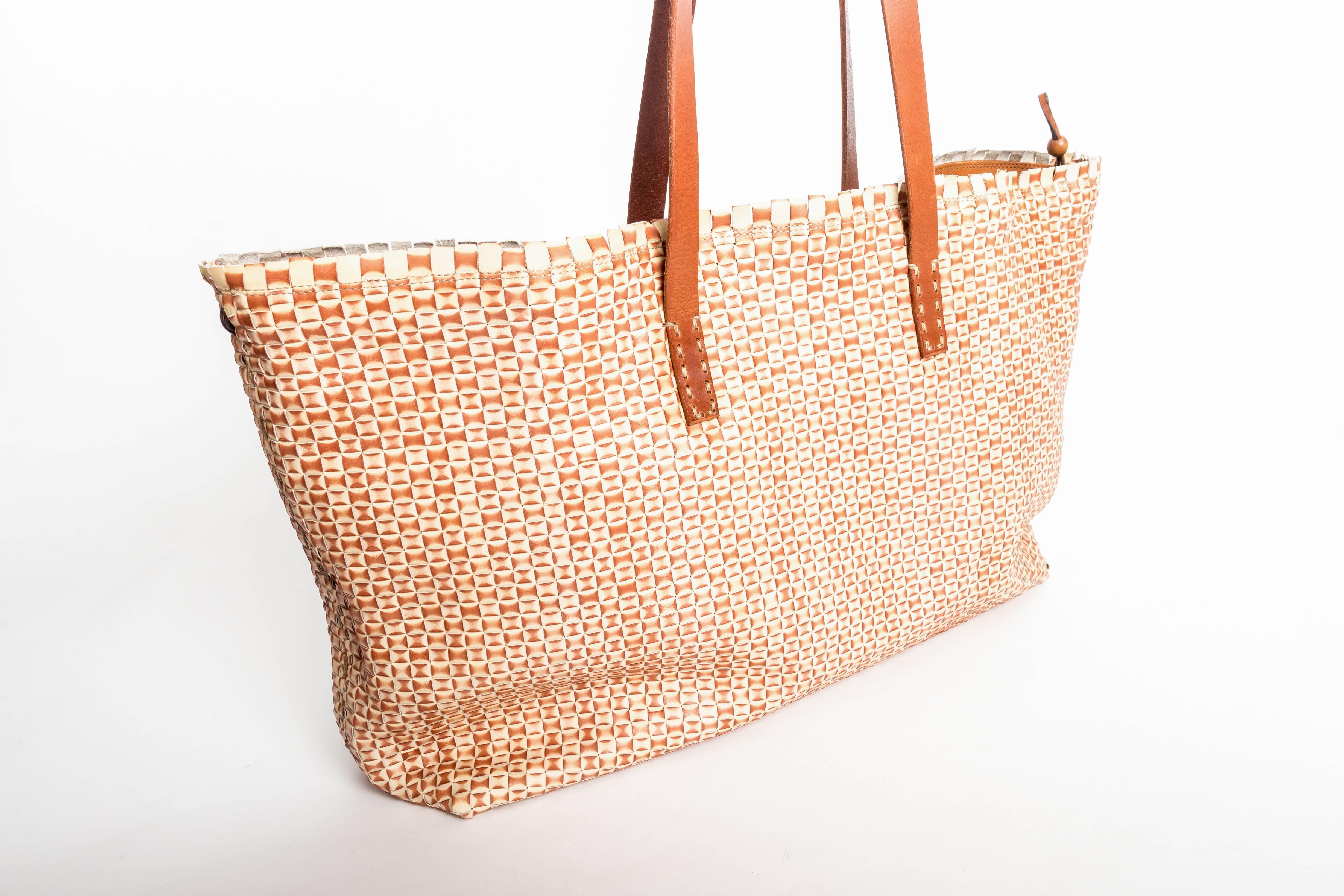 Henry Cuir Woven Leather Tote 2