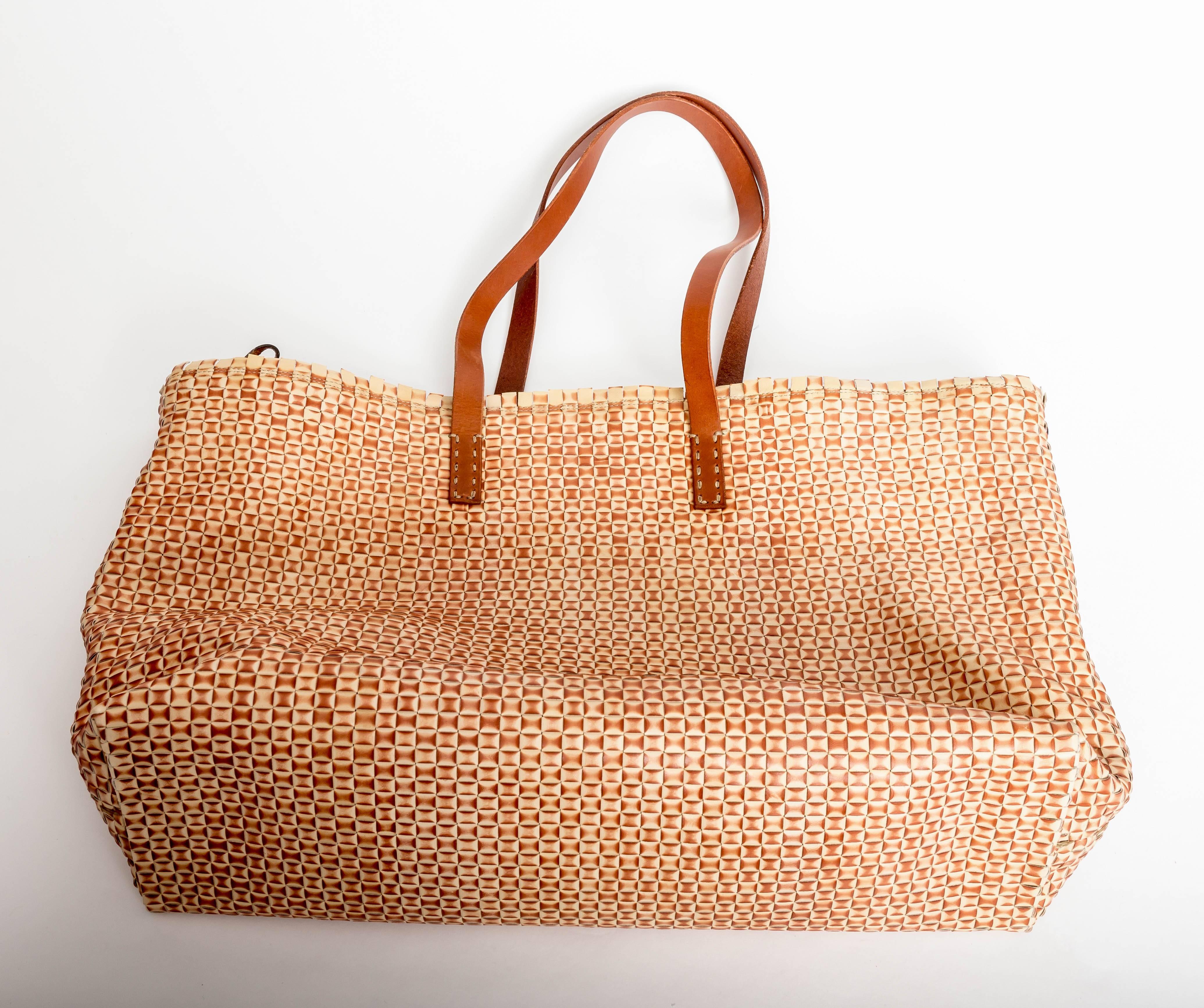 Henry Cuir Woven Leather Tote 4