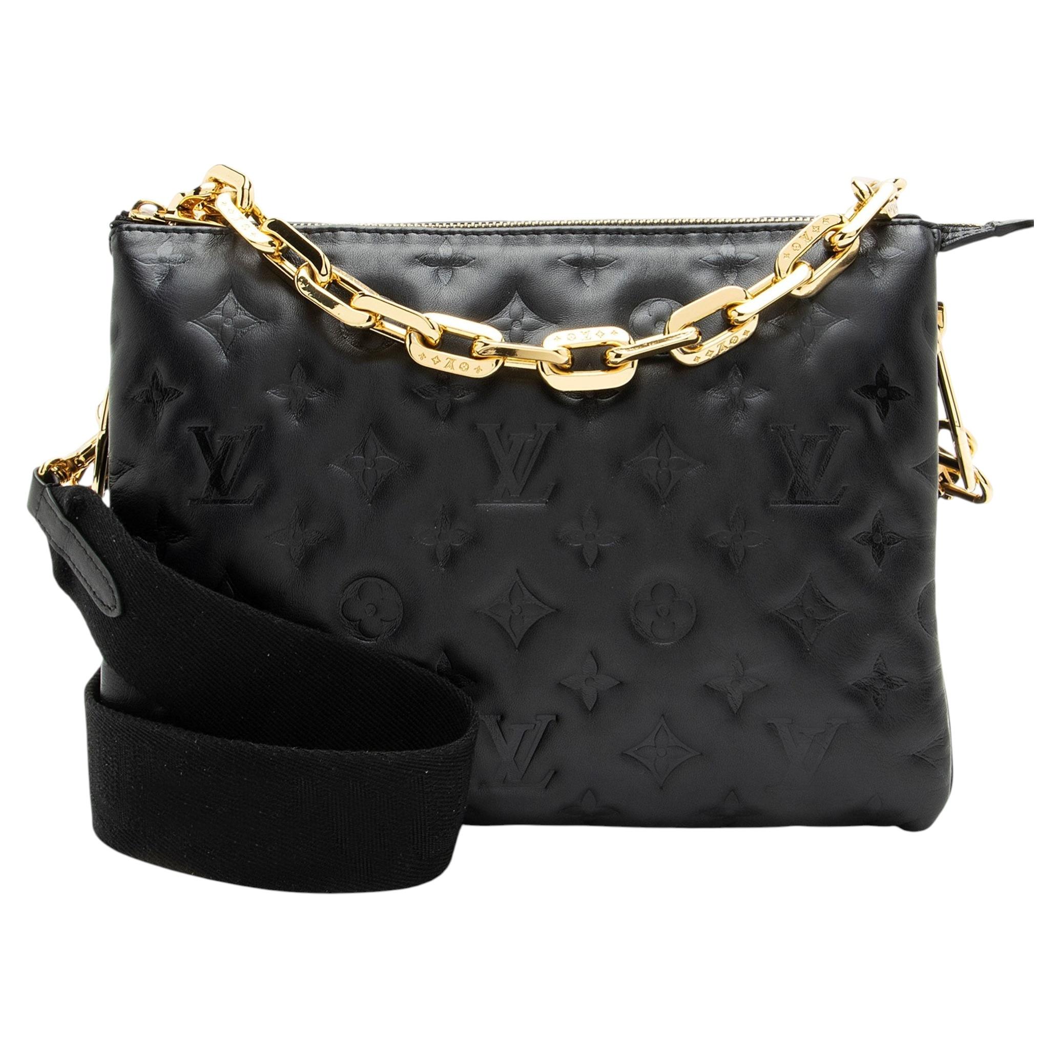 Louis Vuitton Monogram Embossed Lambskin Coussin PM Shoulder Bag For Sale