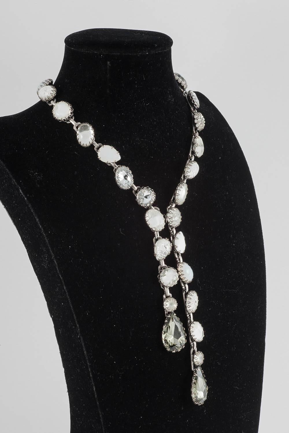 Women's A jewelled sautoir style drop necklace, 1980s