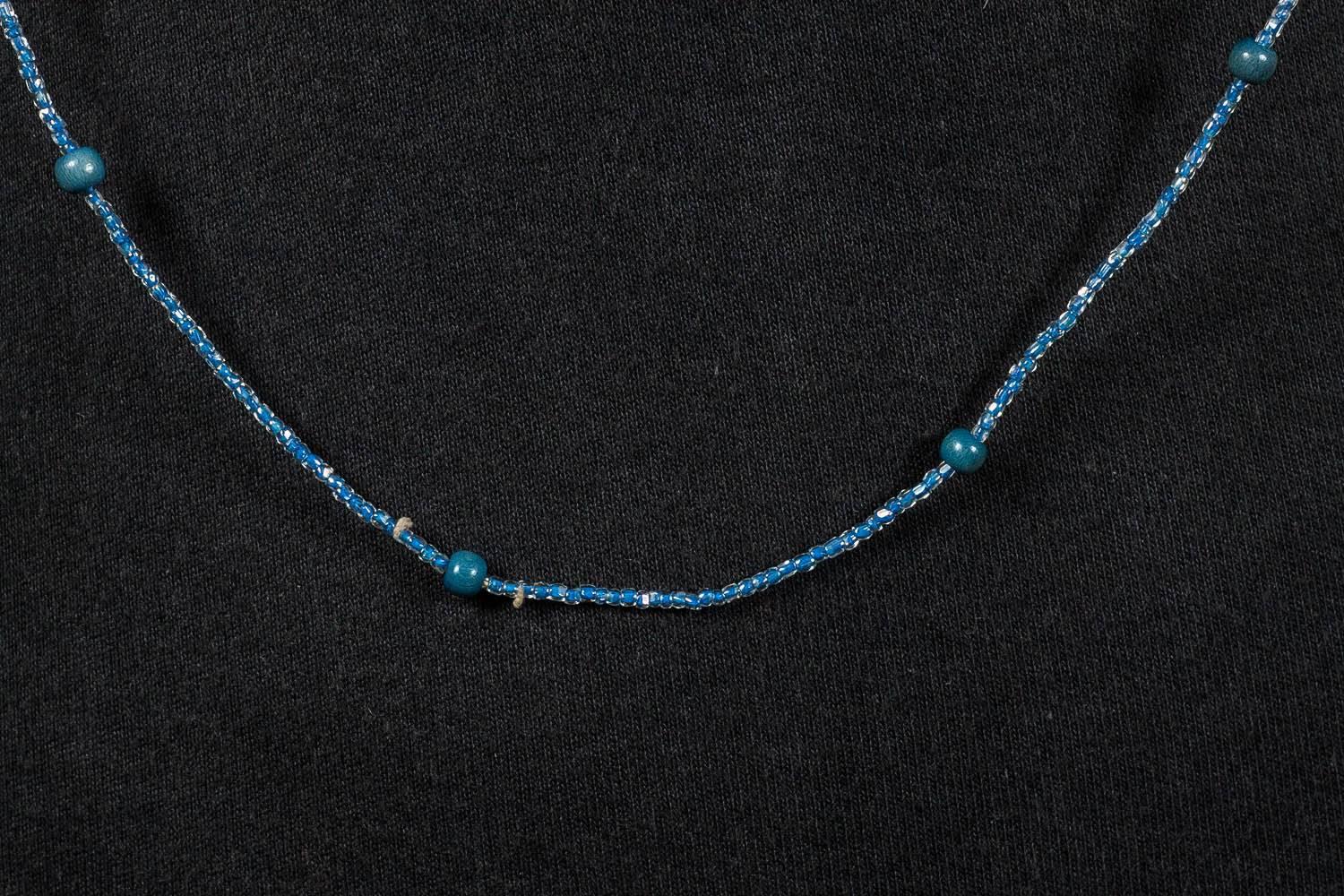 Really exceptional micro glass bead flapper necklace, 1920s In Good Condition In Greyabbey, County Down