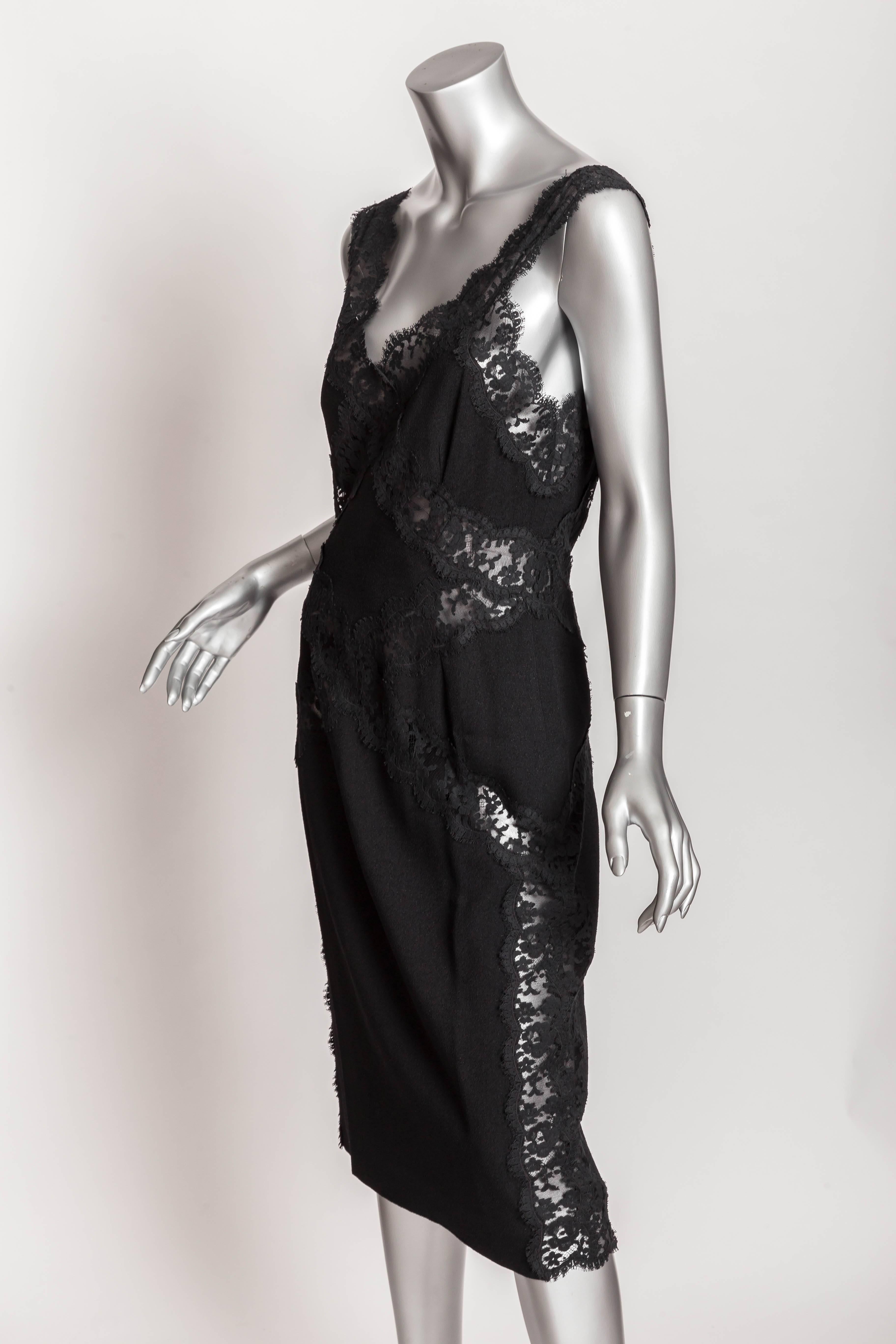 Women's Dolce & Gabbana Black Lace Dress - 46