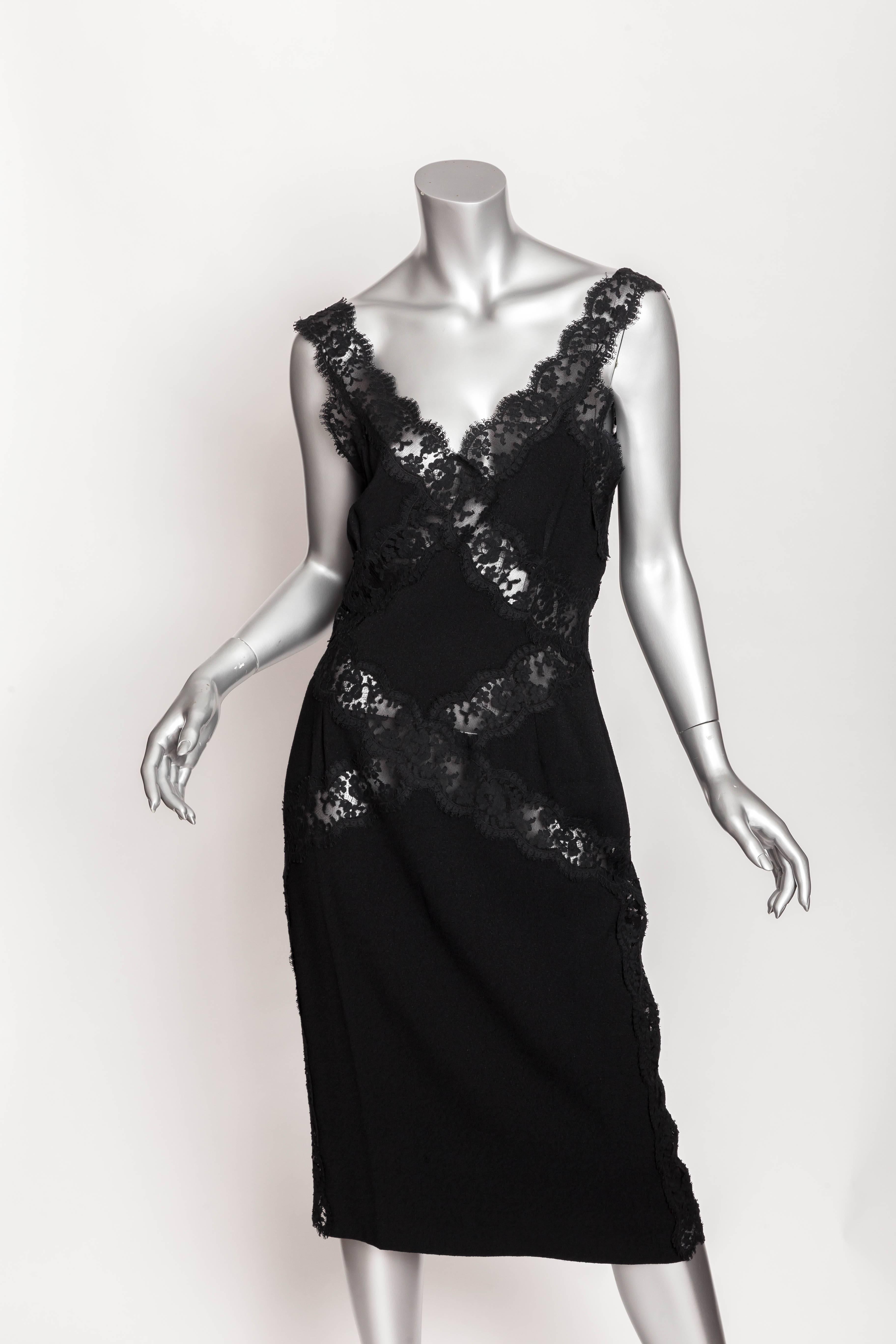 Dolce & Gabbana Black Lace Dress - 46 1