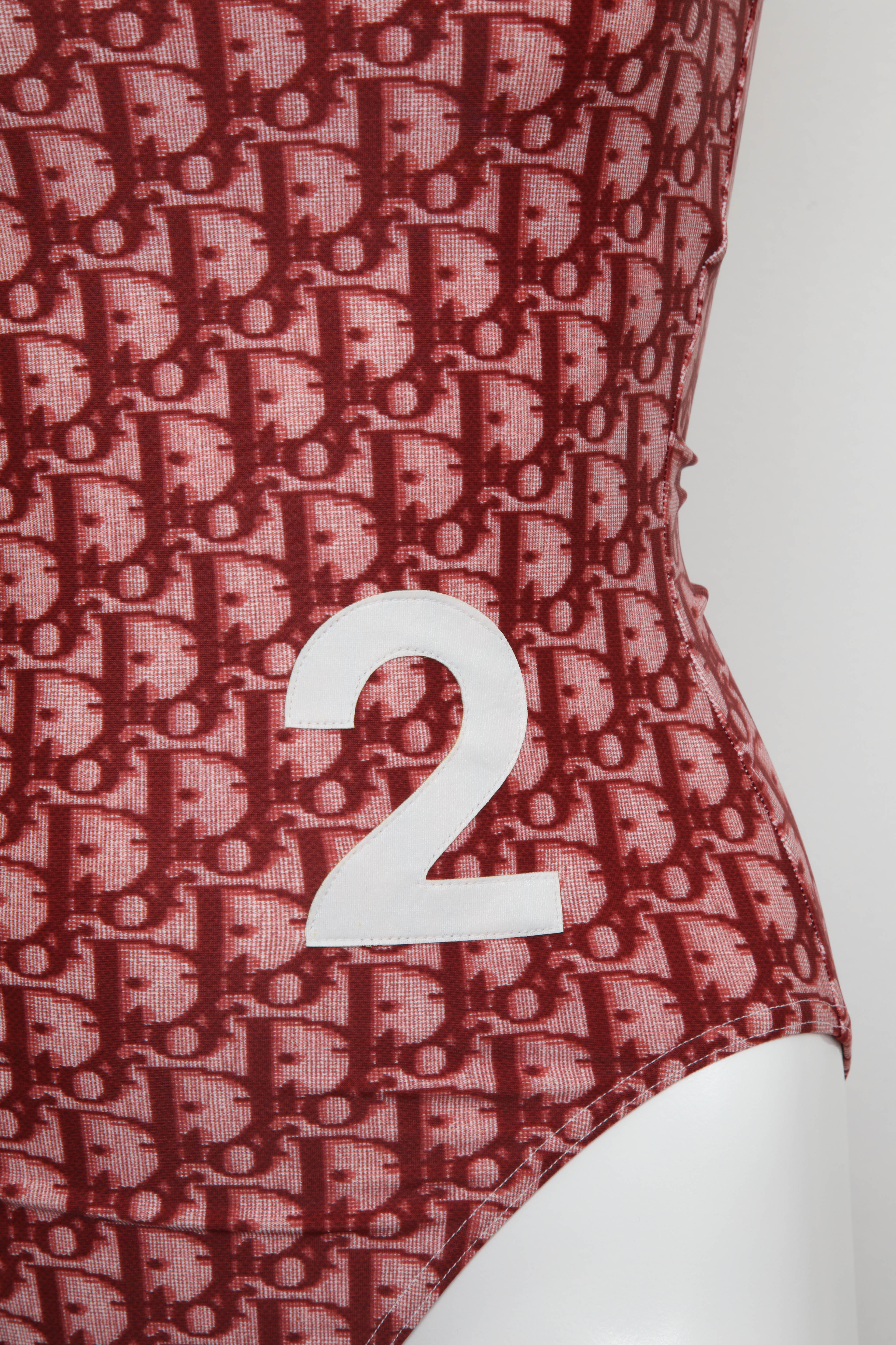 red dior swimsuit