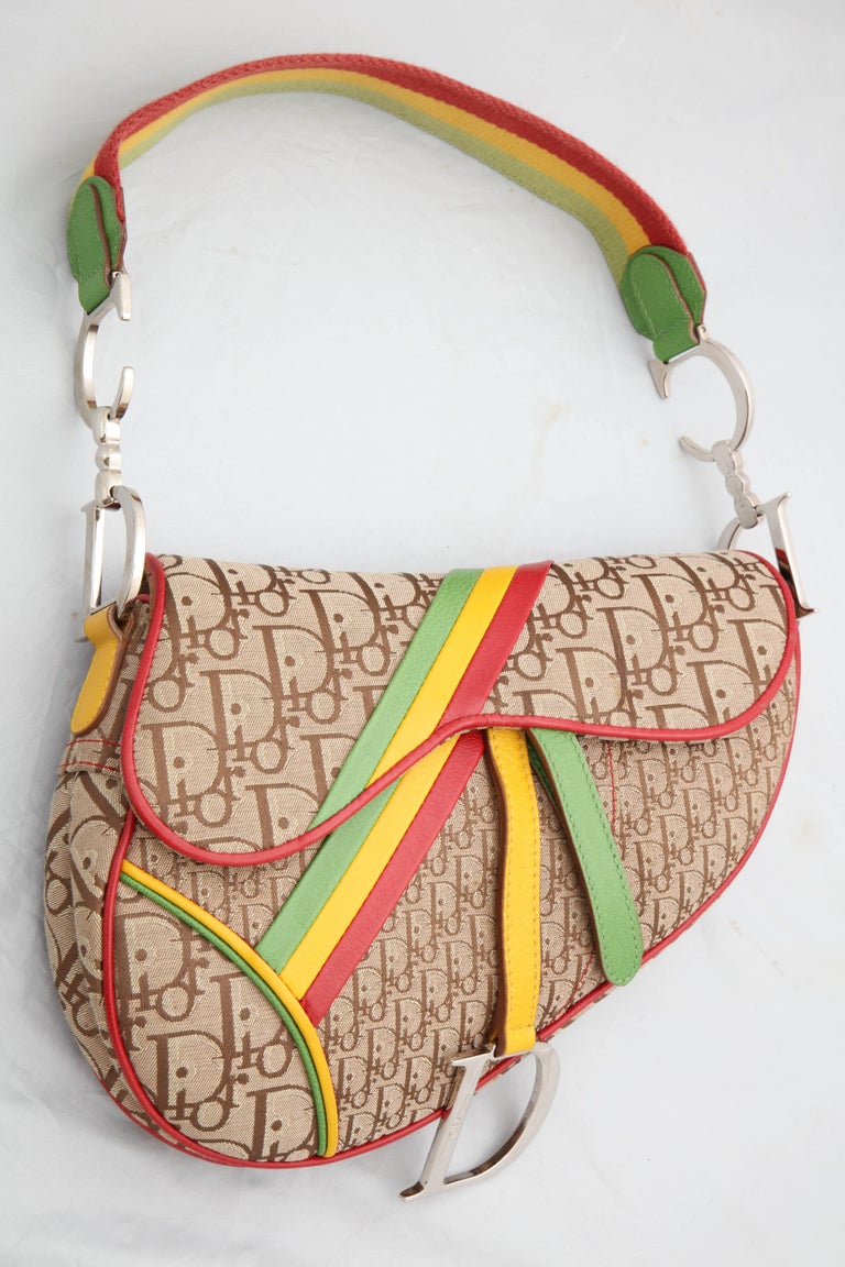 John Galliano for Christian Dior Rasta Collection Saddle Bag at 1stDibs dior rasta saddle bag
