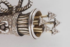 Christian Dior by Mitchel Maer V rare  figural quiver of arrows brooch, 1950s