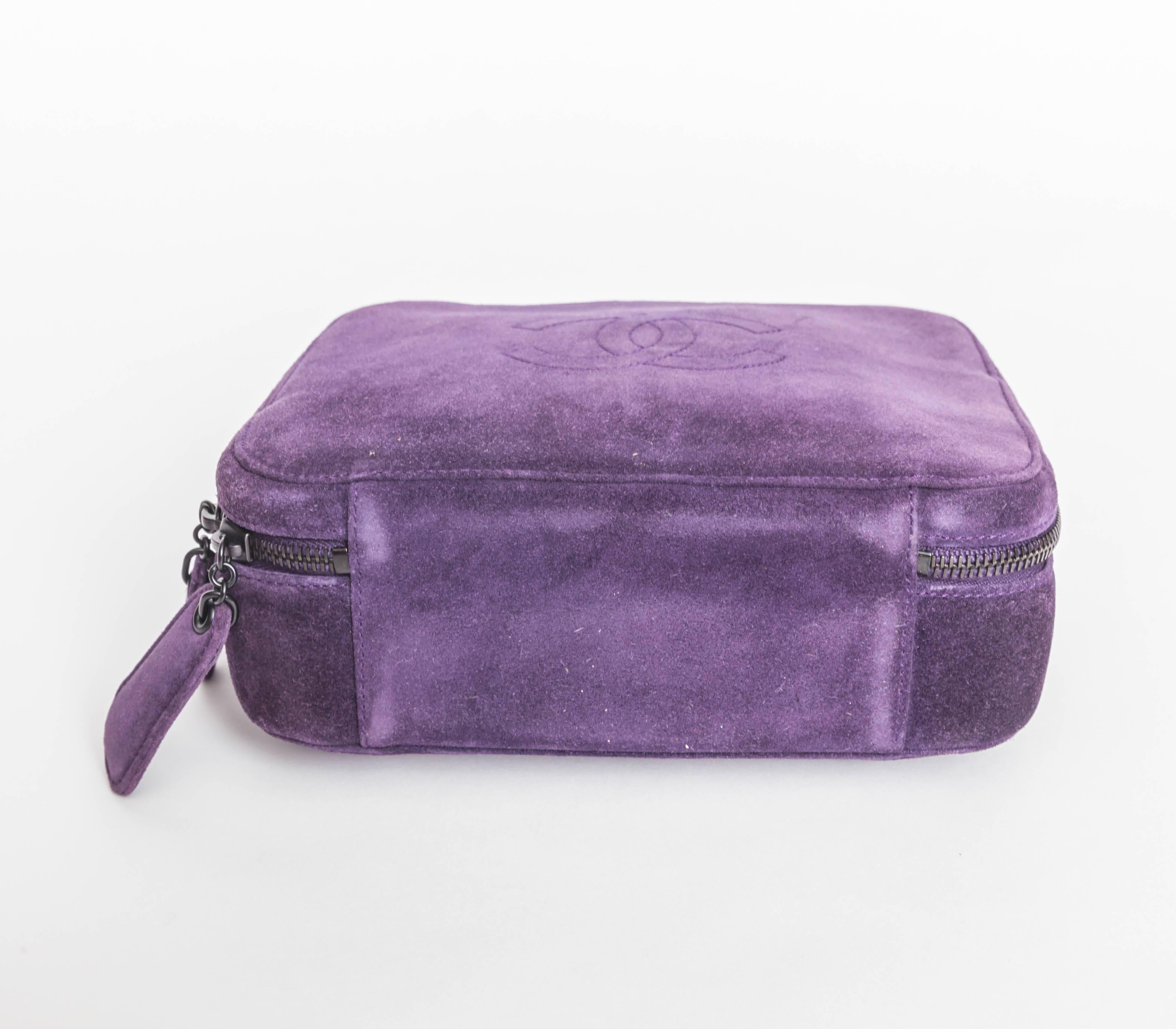 Vintage Purple Suede Chanel Bag - 1997 - 1999 1