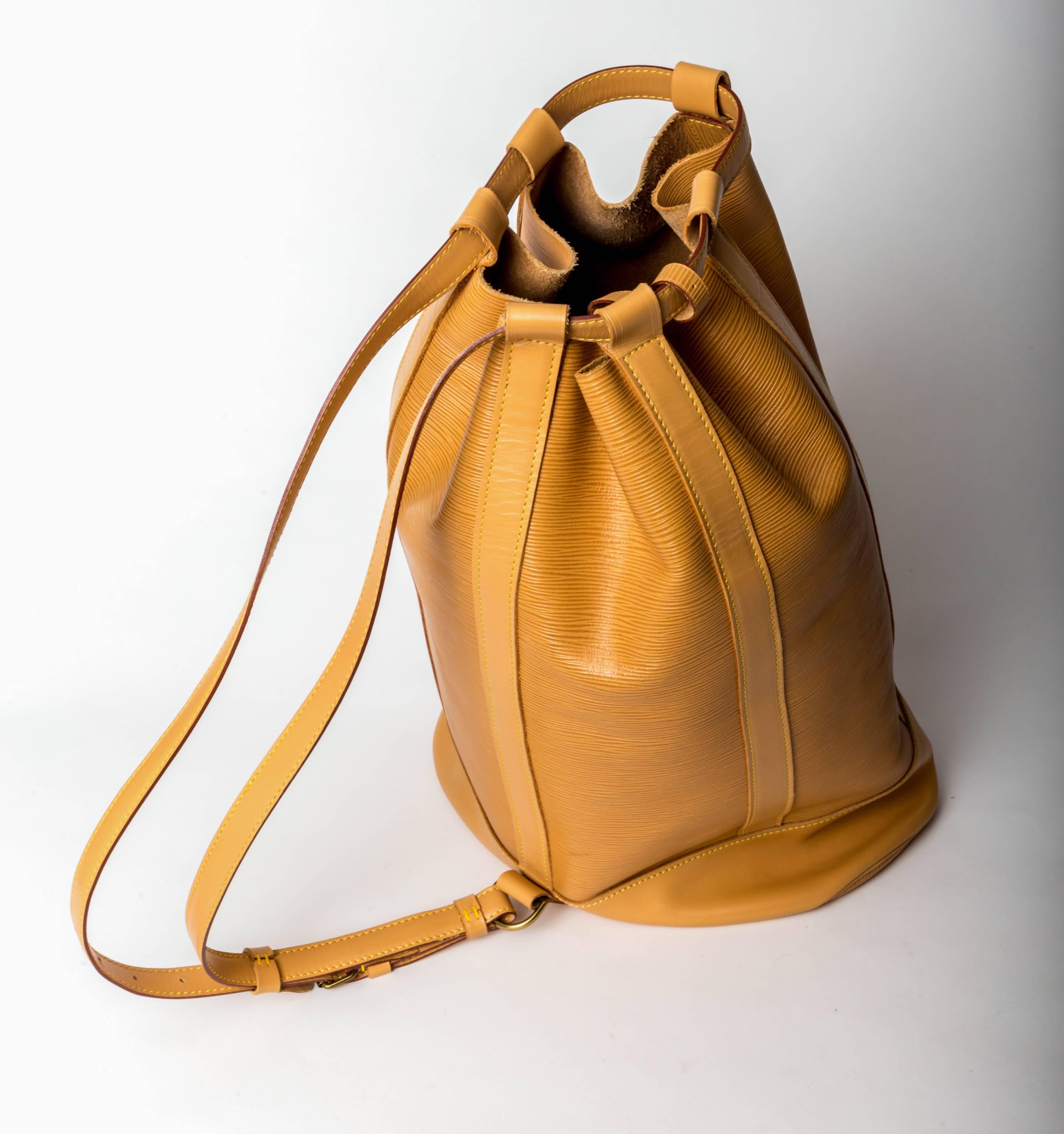 Orange Louis Vuitton Epi Duffle Bag