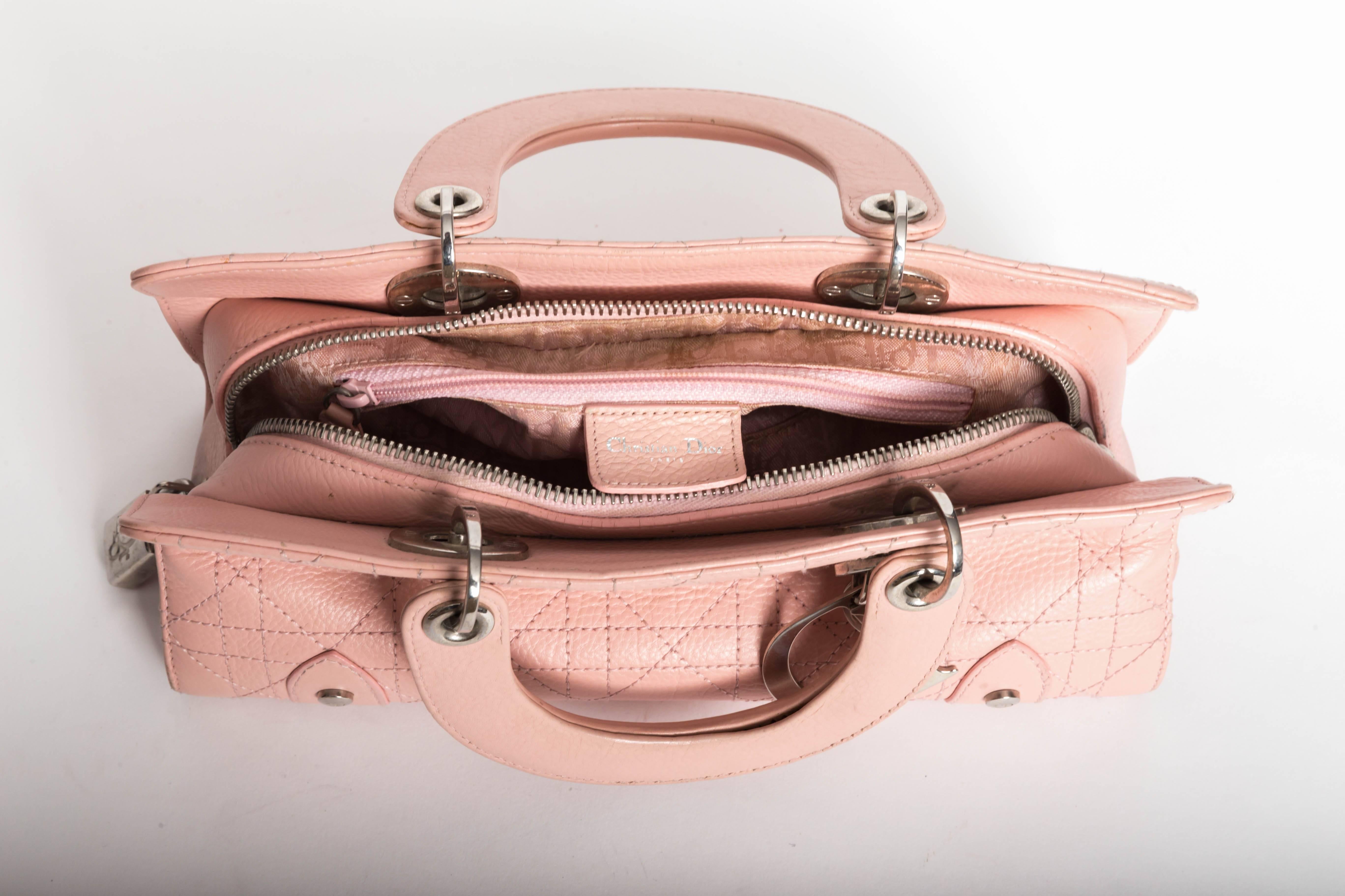 Christian Dior East /West Pink Cannage Lady Dior 1