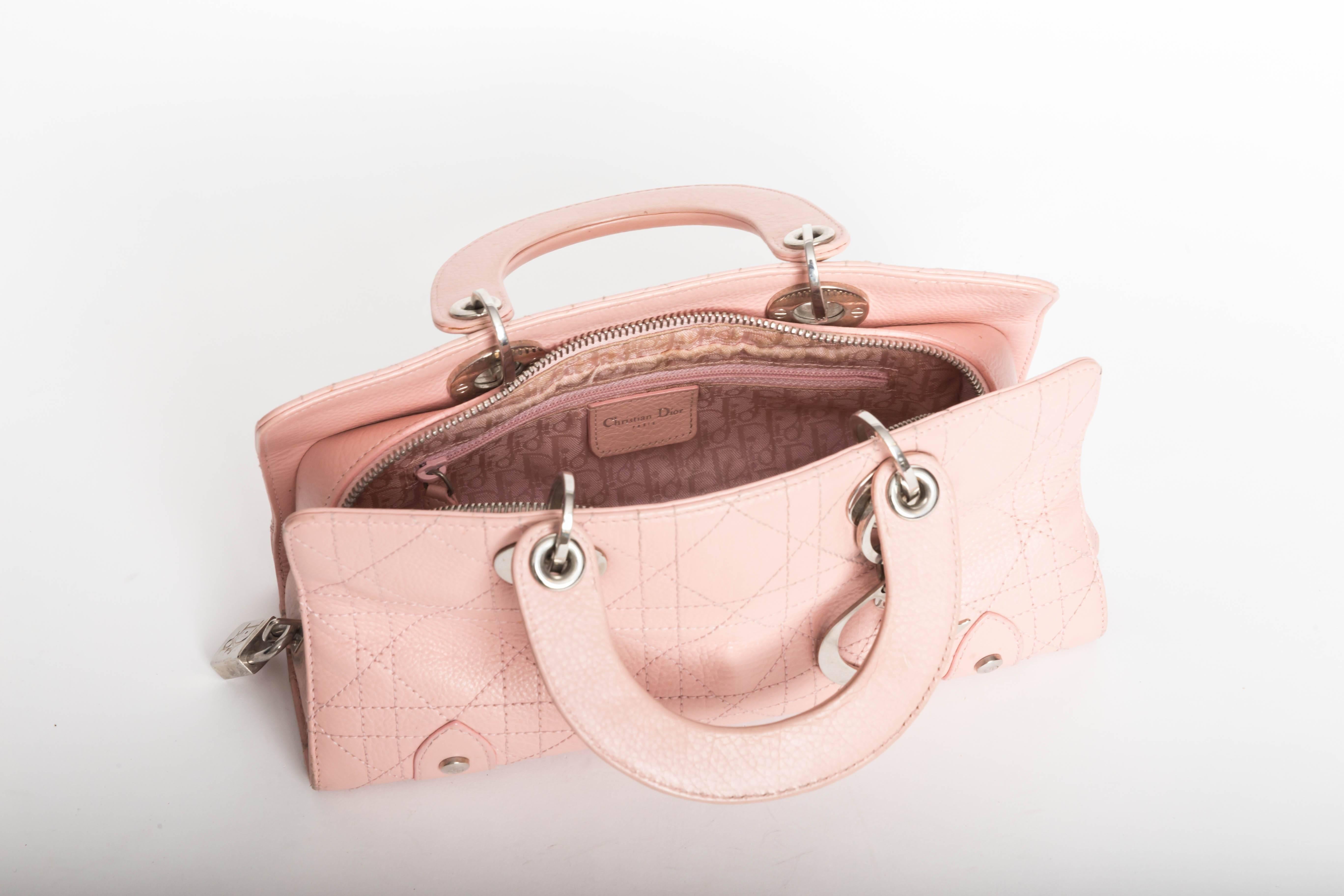 Christian Dior East /West Pink Cannage Lady Dior 2