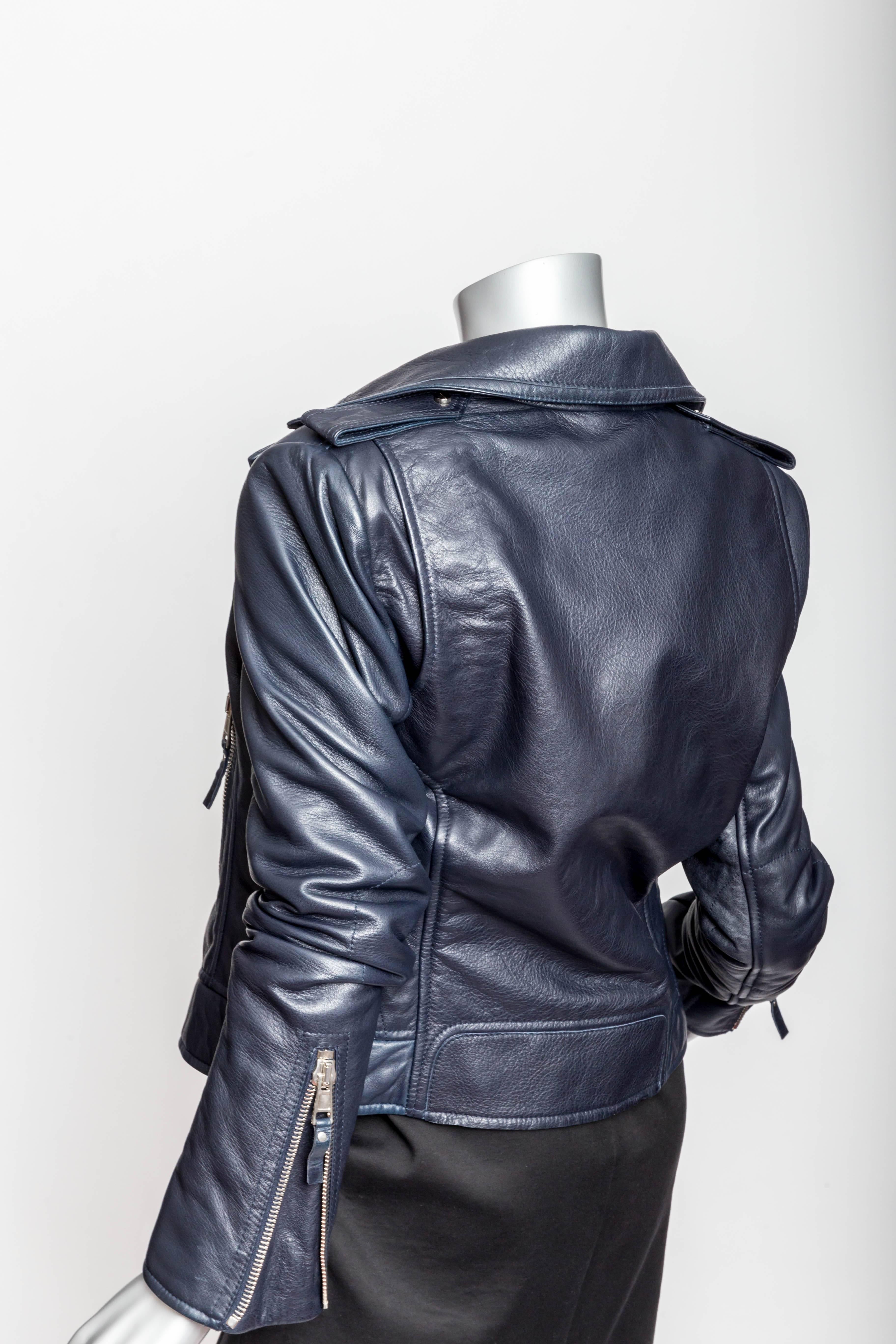 balenciaga leather jacket women's