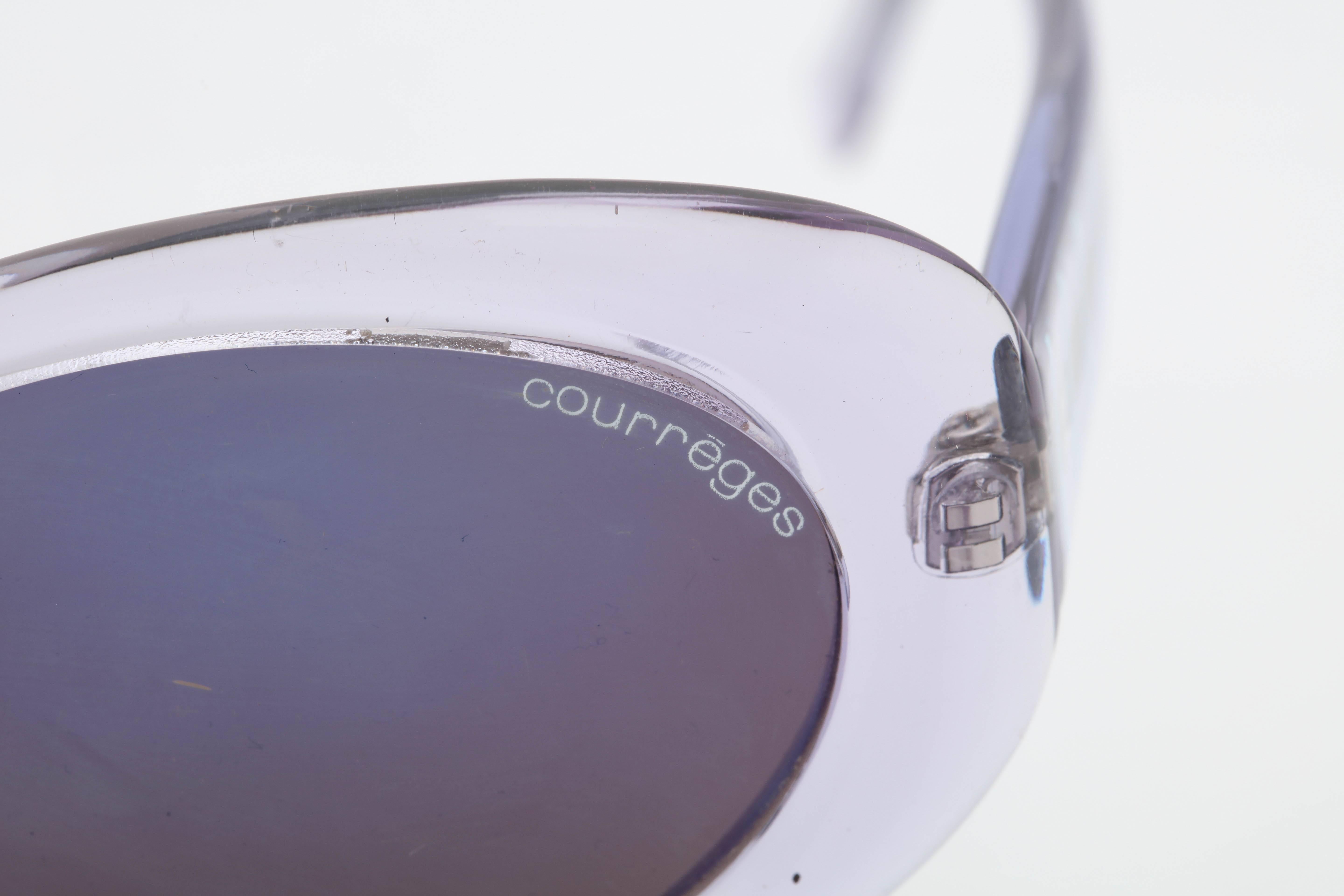 Gray Vintage Courreges Sunglasses